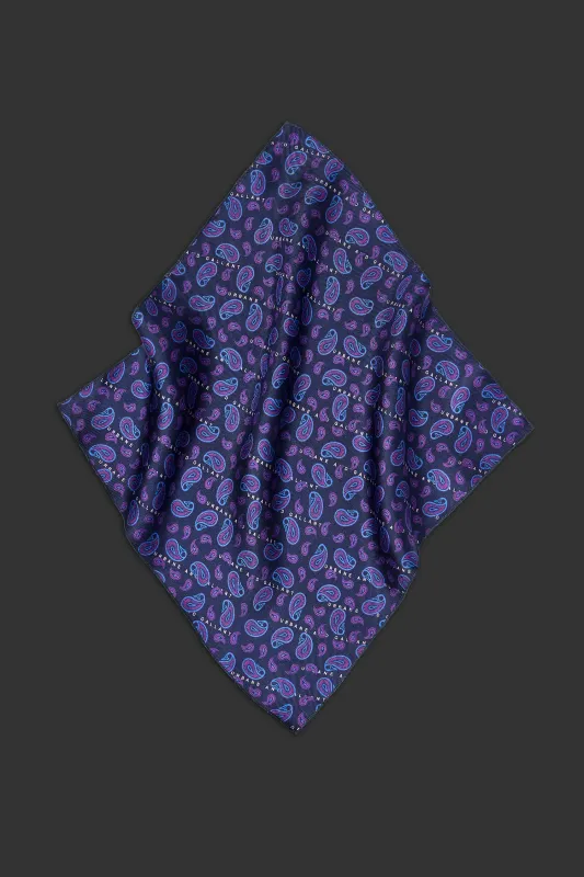 Henderson Pocket Square Iris sold by Urbane & Gallant