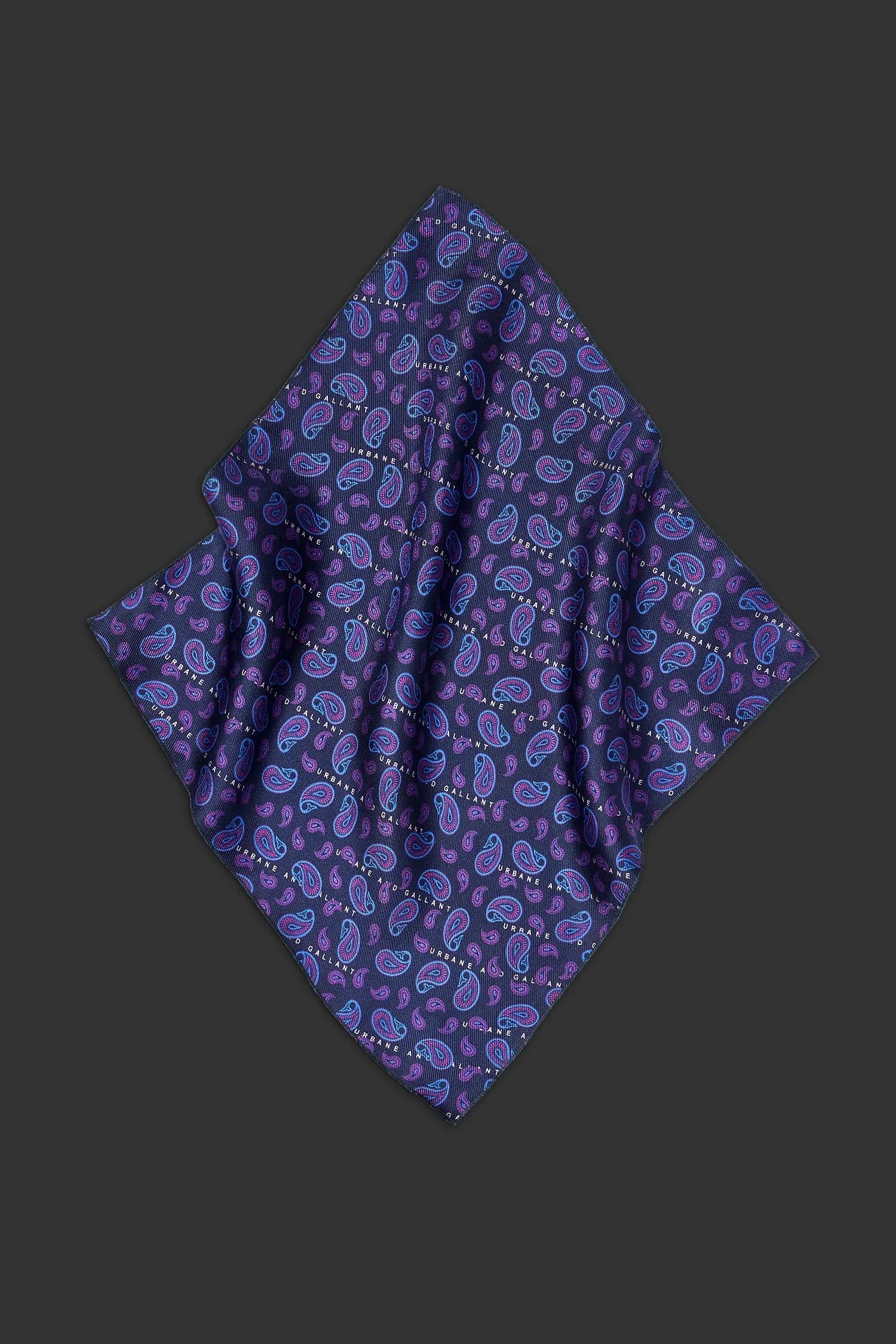 Henderson Pocket Square Iris sold by Urbane & Gallant