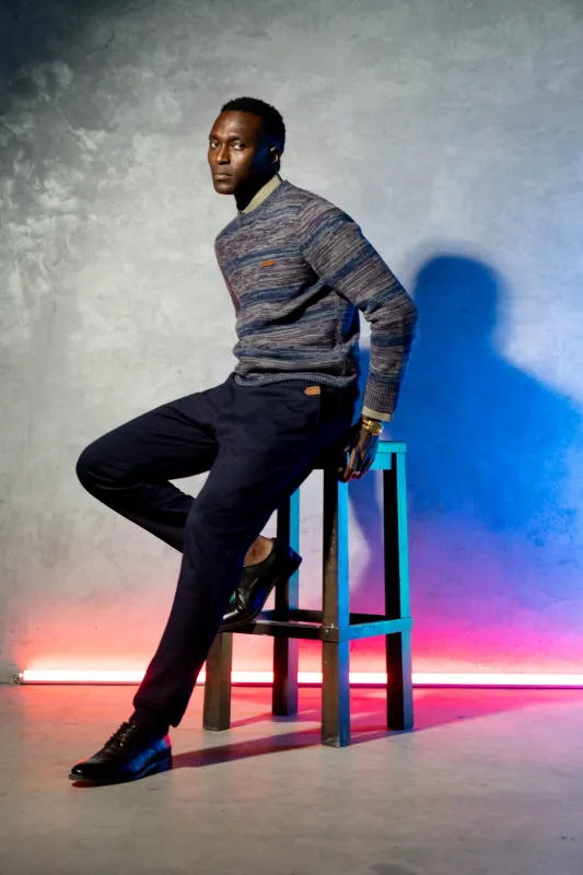 Olivier Sweater Variegated Stripe sold by Urbane & Gallant