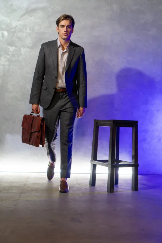 Nelson Shirt Smoke sold by Urbane & Gallant