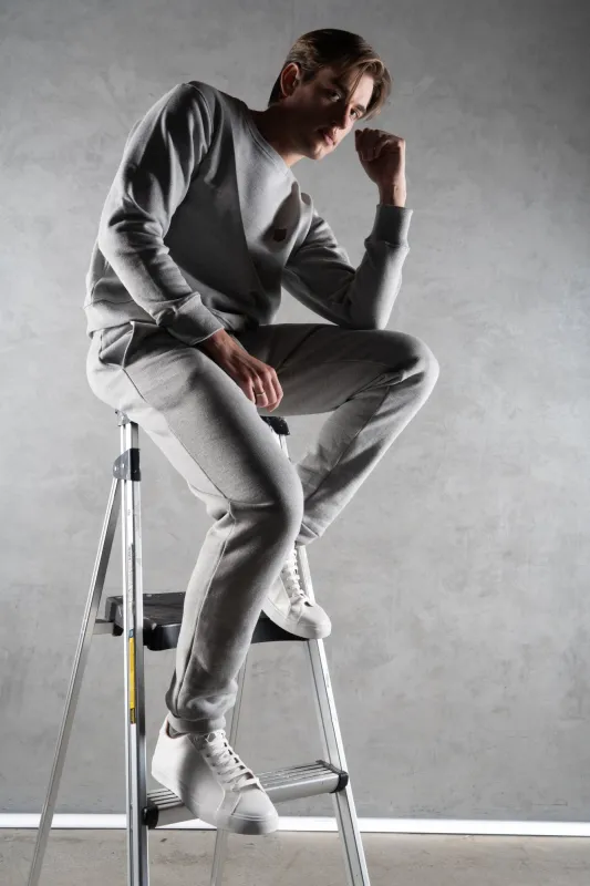 Liddell Lounge Pant Heather Grey sold by Urbane & Gallant
