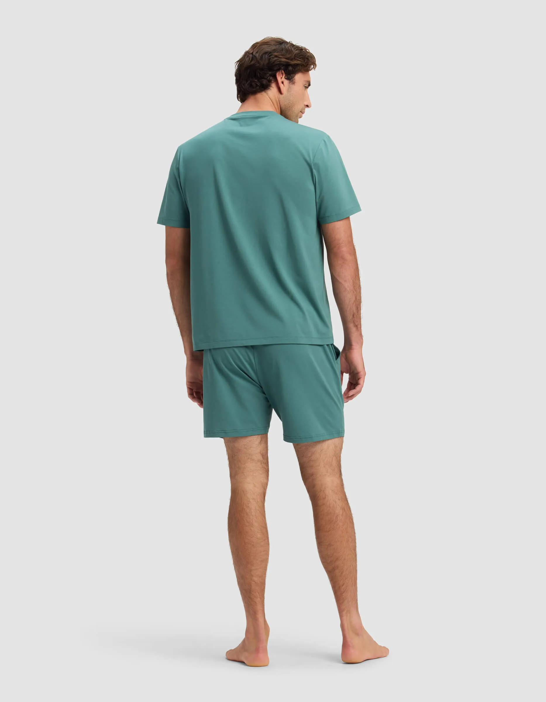 Men's First Layer Pajama Short Sleeve Tee & Short Set sold by Cozy earth product image thumbnail 4