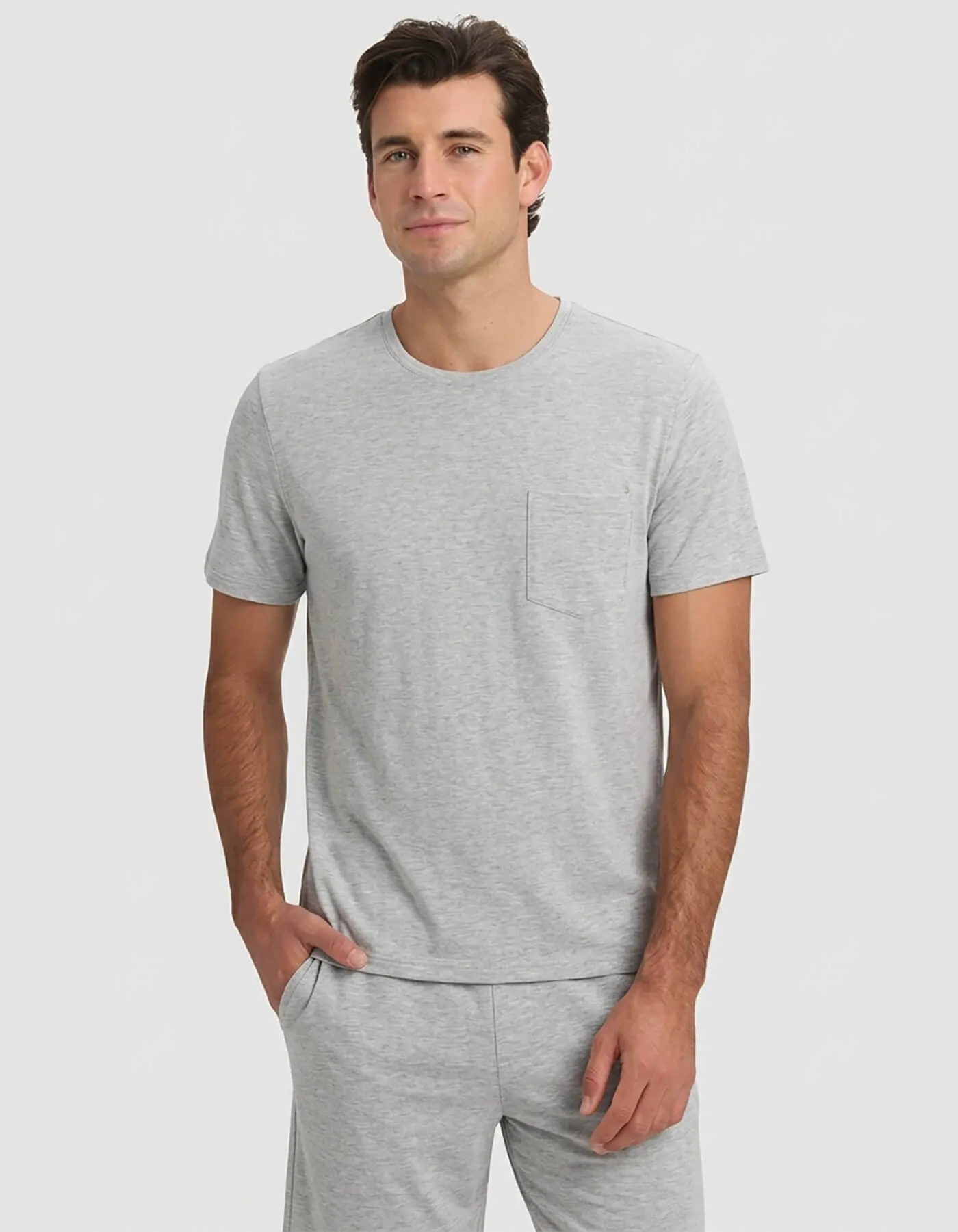 Men's Bamboo Stretch-Knit Short Sleeve Pajama Set sold by Cozy earth product image thumbnail 2