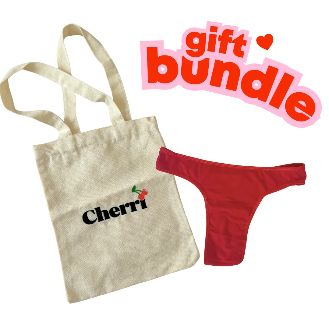 Thong + Mini Tote Gift Bundle sold by Cherri