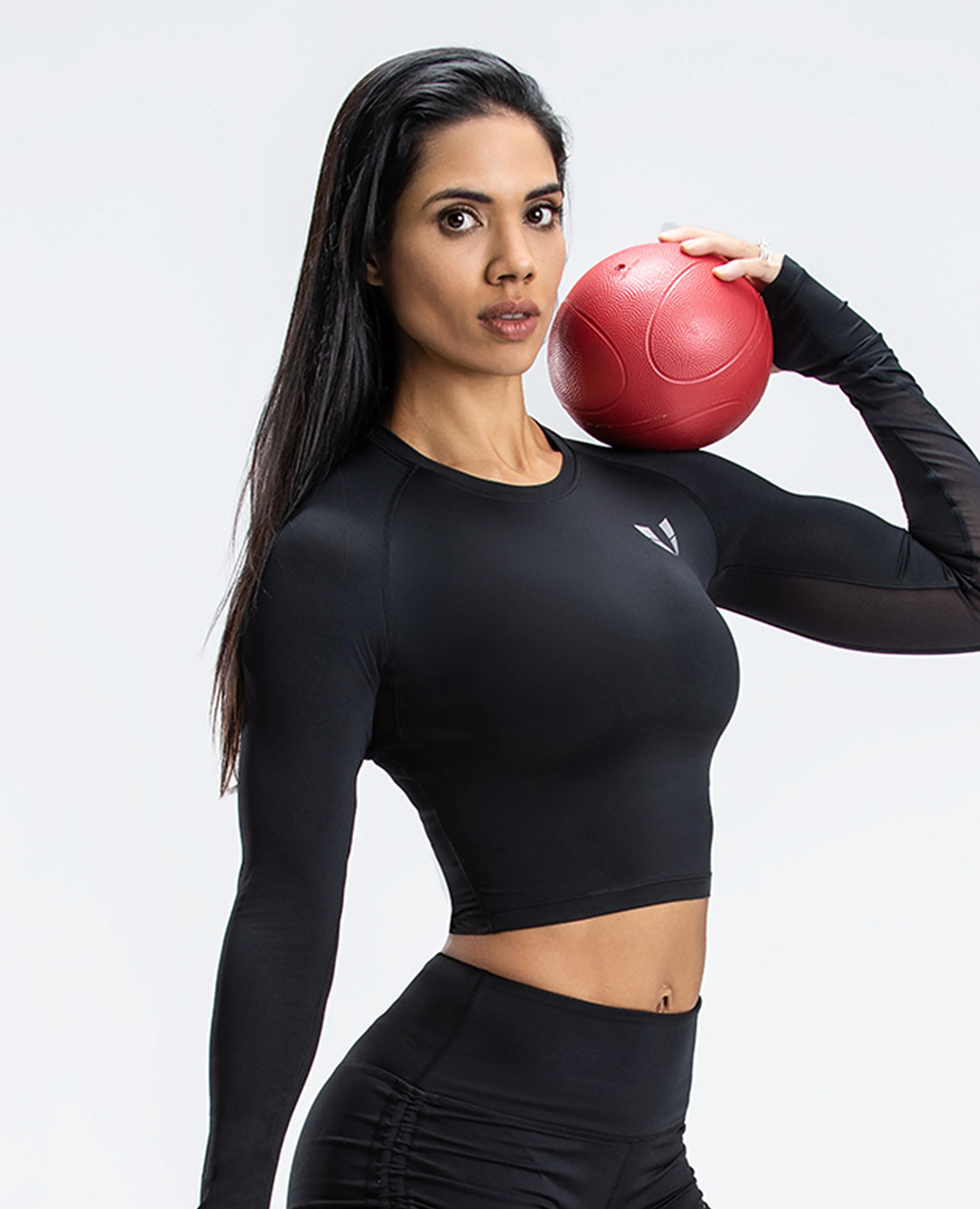 Long Sleeve Workout Top - Black sold by Firm Abs product image thumbnail 3