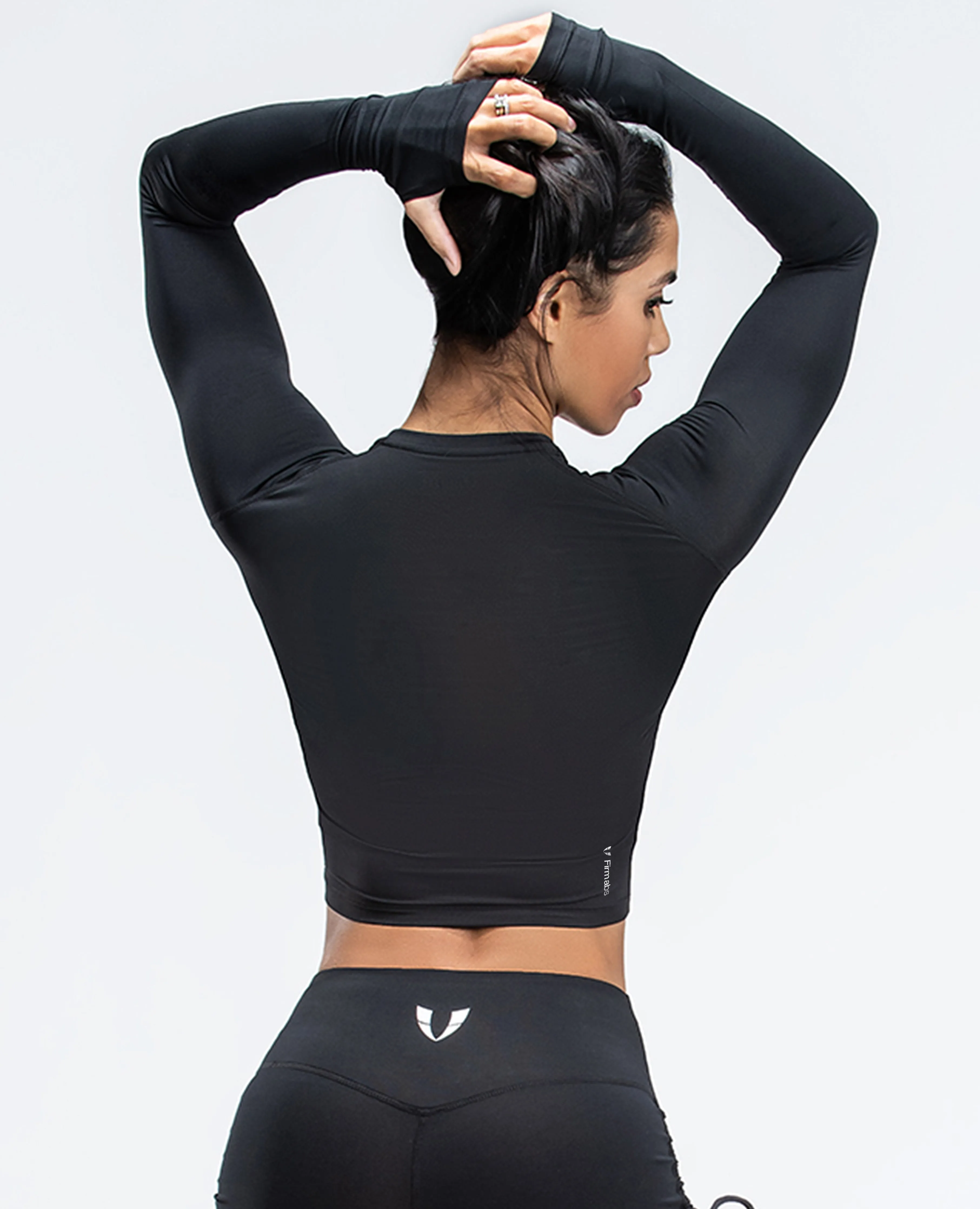 Long Sleeve Workout Top - Black sold by Firm Abs product image thumbnail 2