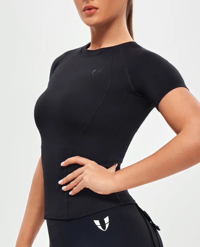 Round Neck Athletic T-shirt - Black sold by Firm Abs