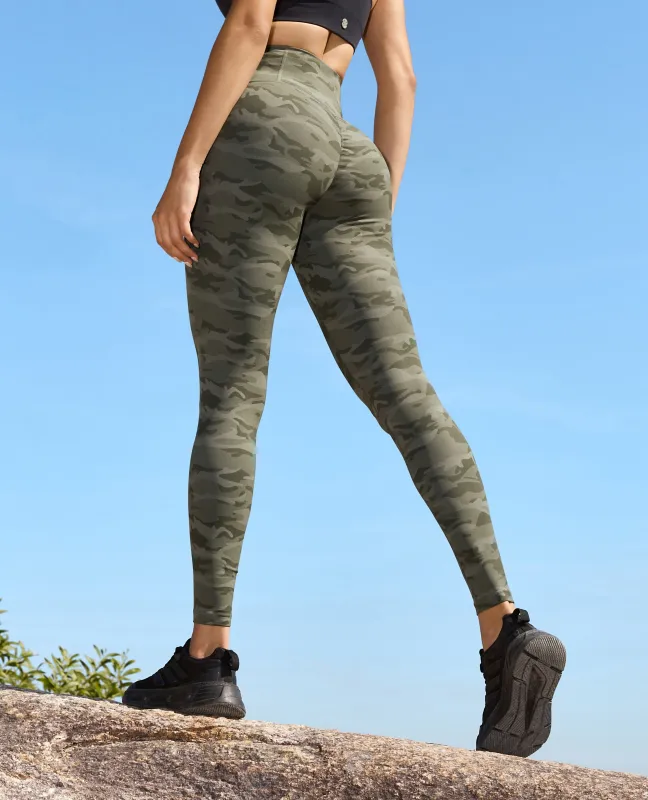 US Exclusive | Scrunch Butt Leggings - Moss Green Camo sold by Firm Abs