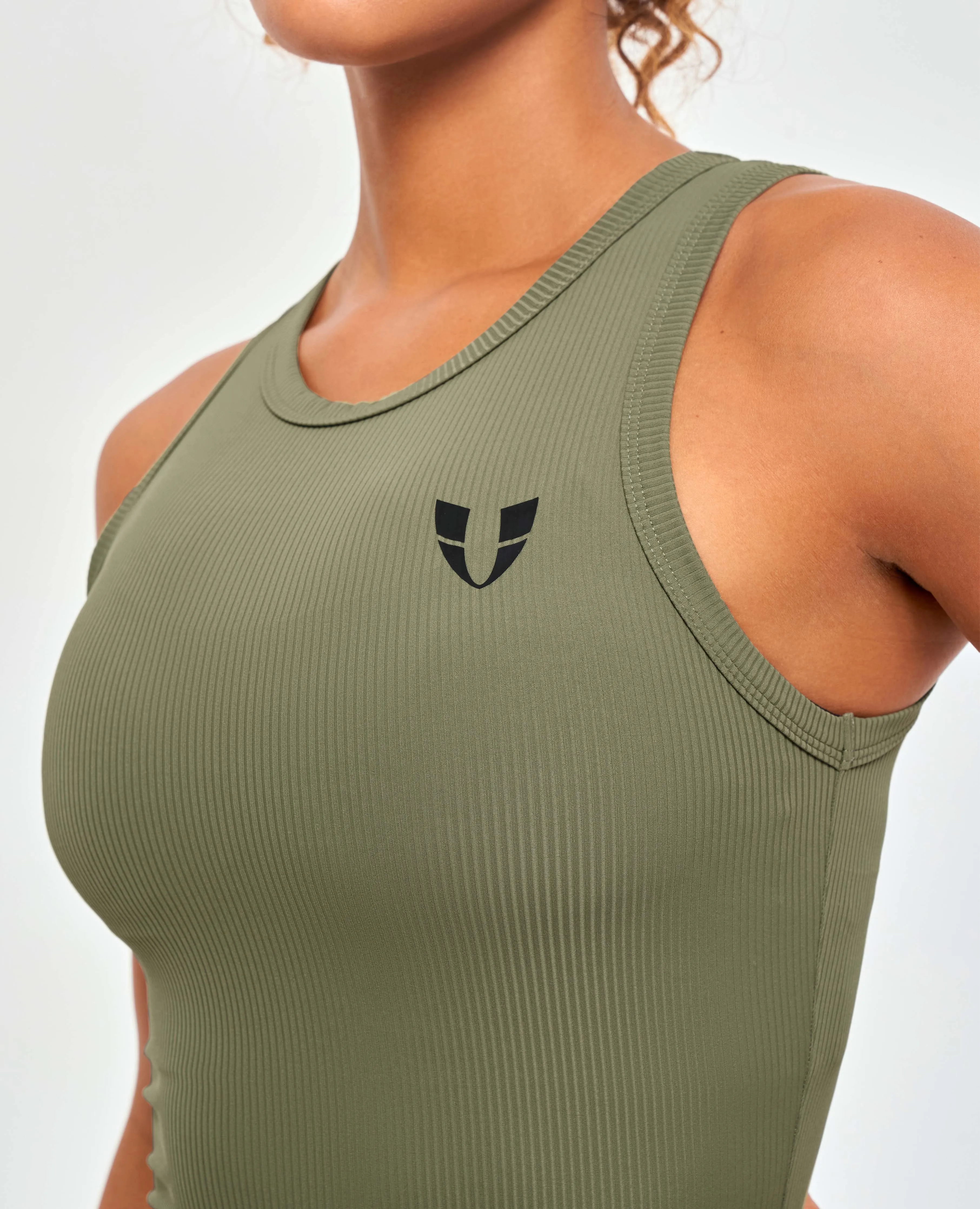 US Exclusive | Ribbed Workout Tank - Olive Green sold by Firm Abs product image thumbnail 4