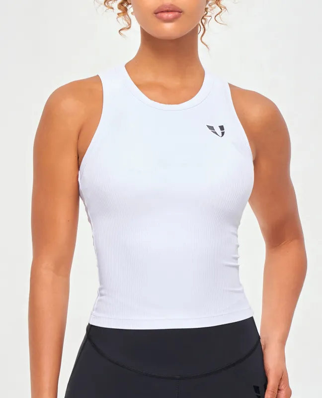 US Exclusive | Ribbed Workout Tank - White sold by Firm Abs