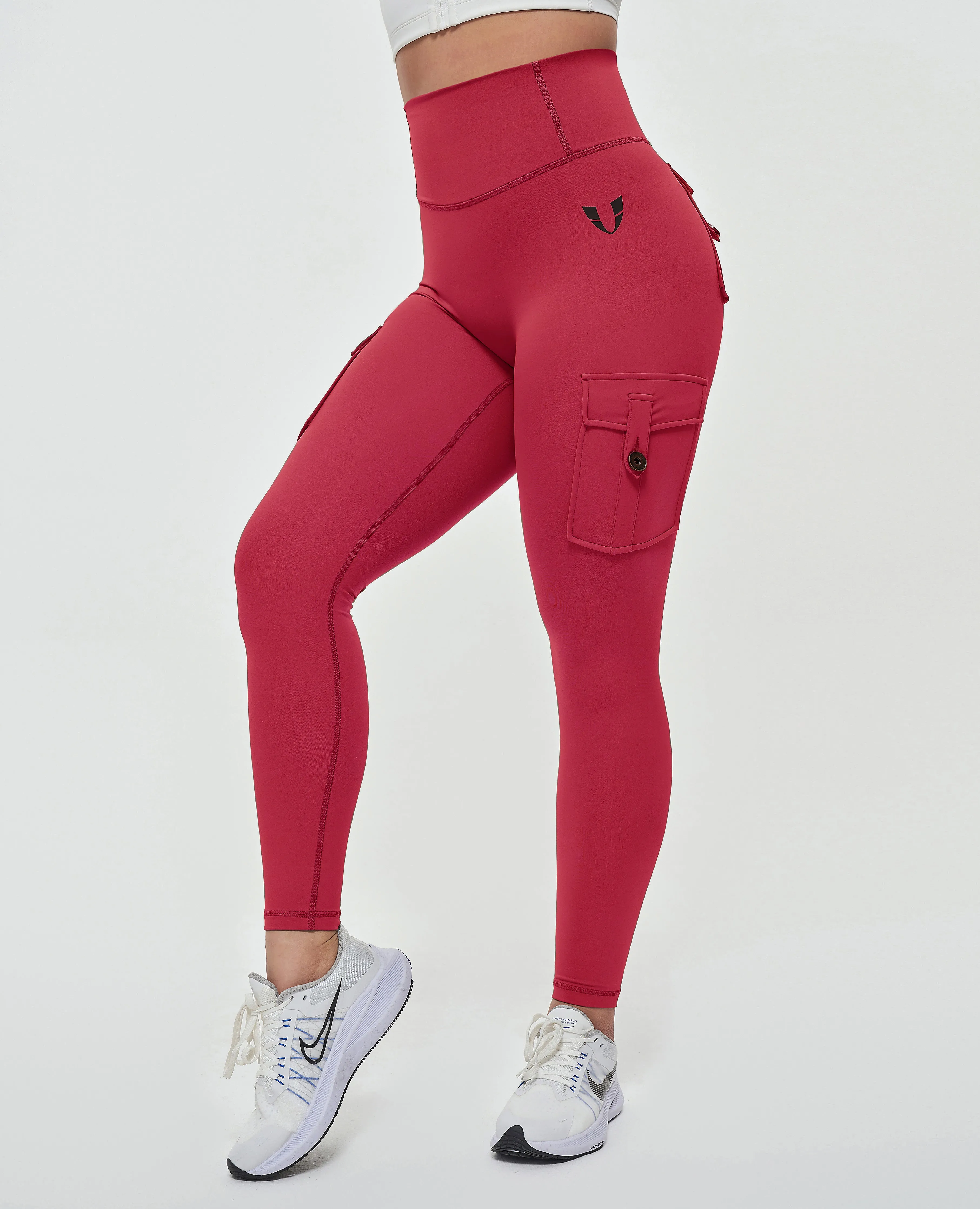US Exclusive | High Waisted Cargo Leggings - FUCHSIA sold by Firm Abs product image thumbnail 2