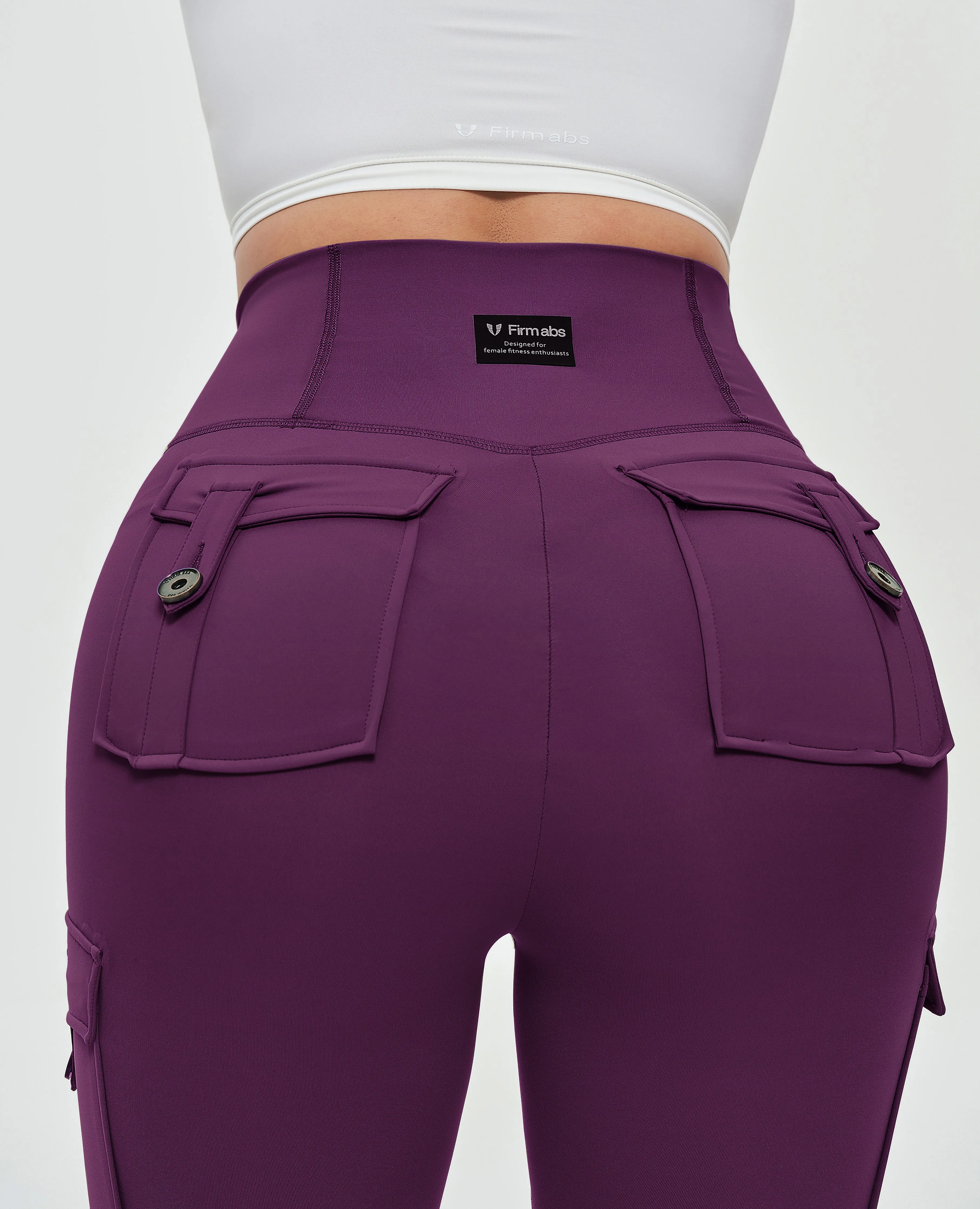 US Exclusive | High Waisted Cargo Leggings - Purple sold by Firm Abs product image thumbnail 4