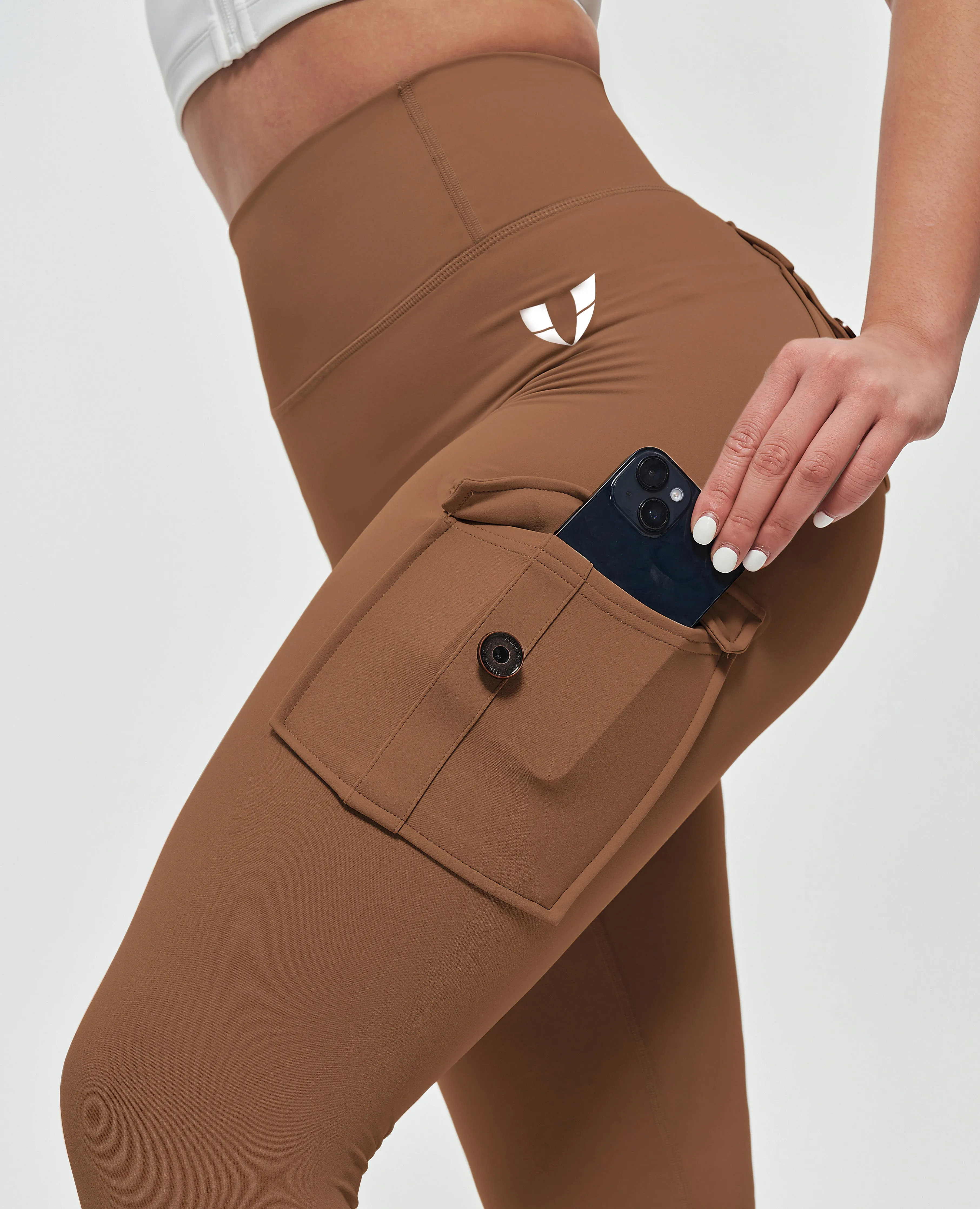 US Exclusive | High Waisted Cargo Leggings - Brown sold by Firm Abs product image thumbnail 5