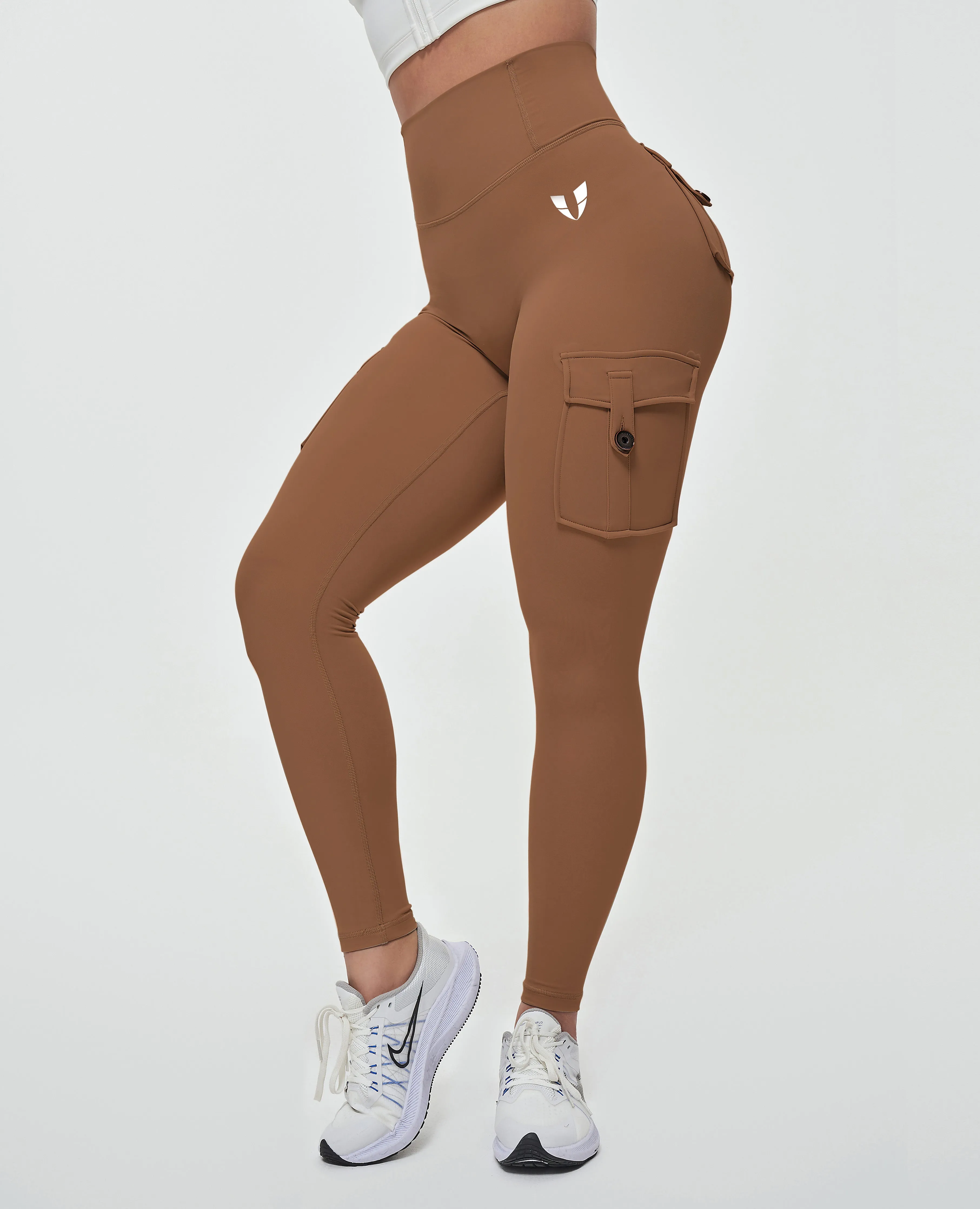 US Exclusive | High Waisted Cargo Leggings - Brown sold by Firm Abs product image thumbnail 2