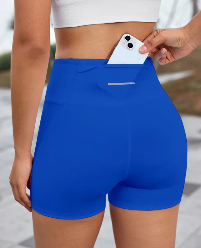 Slim Fit Gym Pocket Shorts - Blue sold by Firm Abs