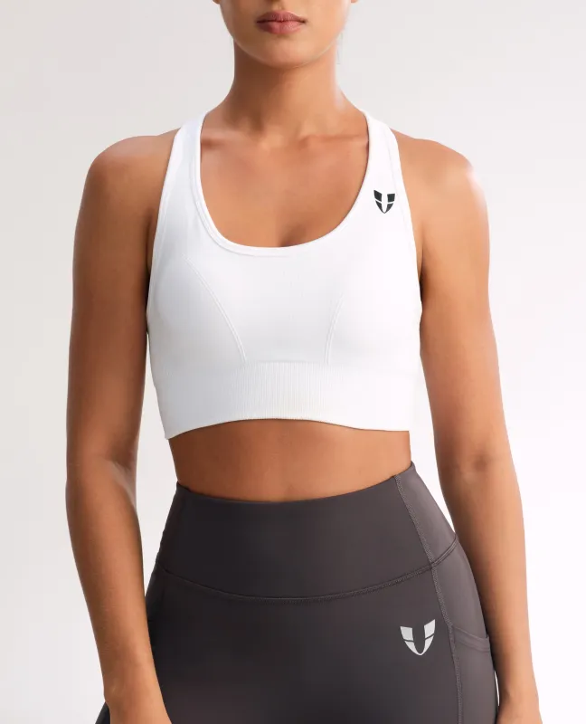 Seamless Fitness Bra - White sold by Firm Abs