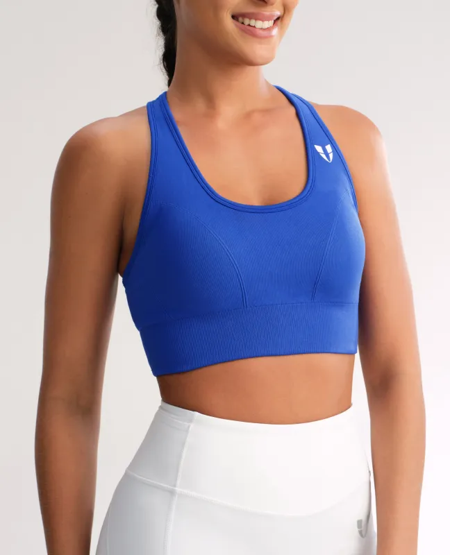 Seamless Fitness Bra - Blue sold by Firm Abs