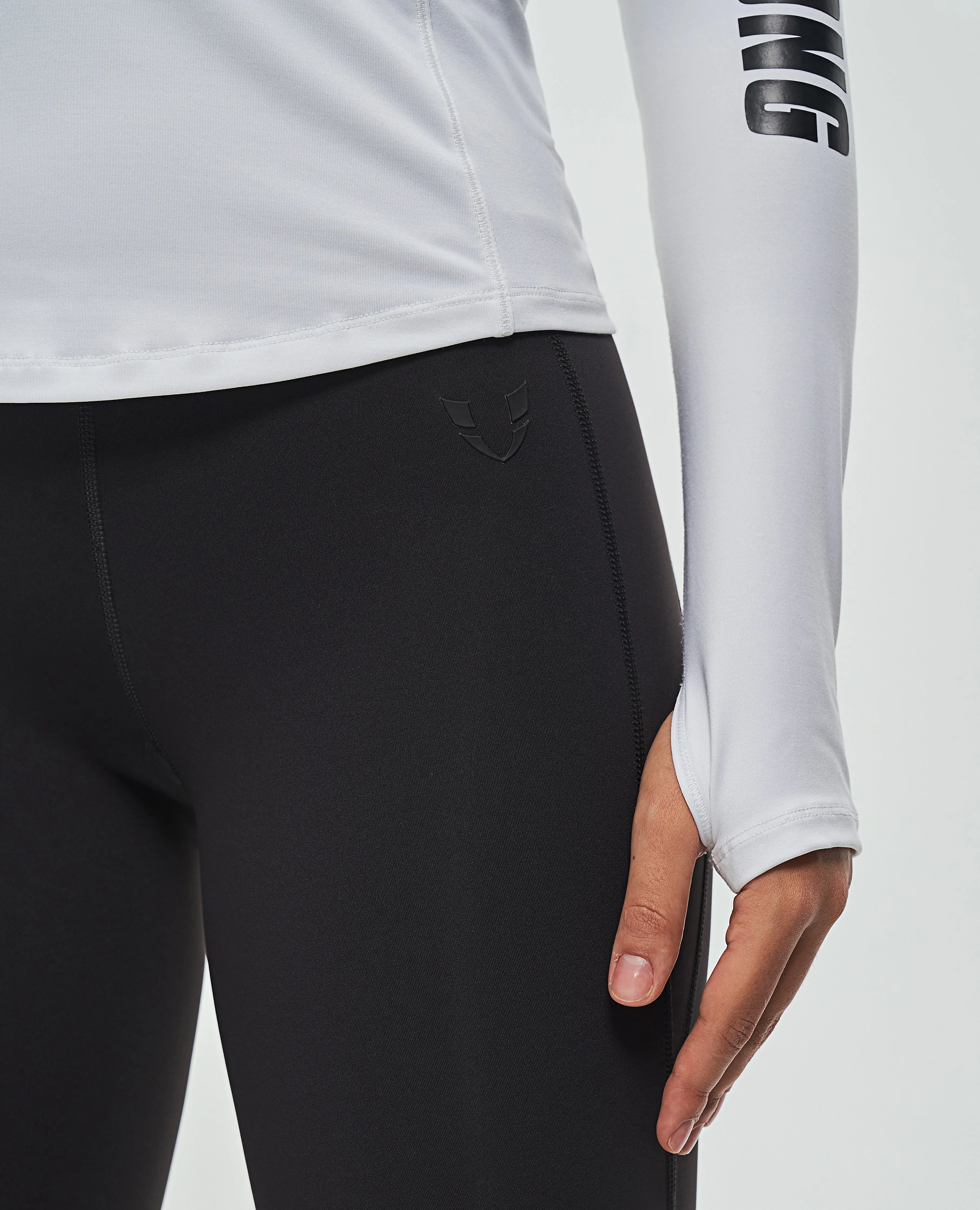 Half Zip Long Sleeve Top - White sold by Firm Abs product image thumbnail 5