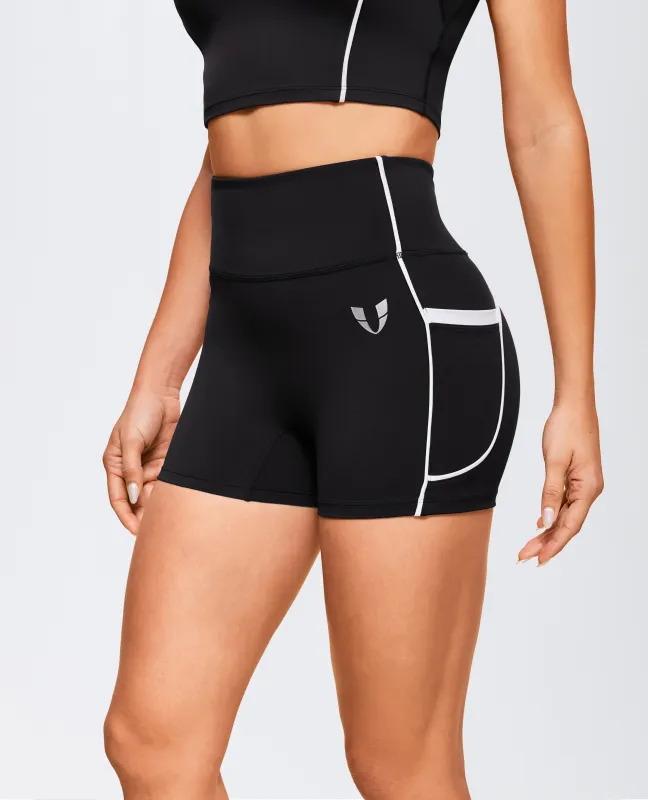 Butt Lift Pocket High Waist Shorts - Black sold by Firm Abs