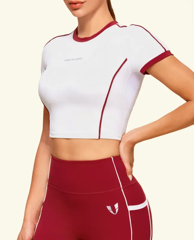 Cropped Athletic T-shirt - White sold by Firm Abs