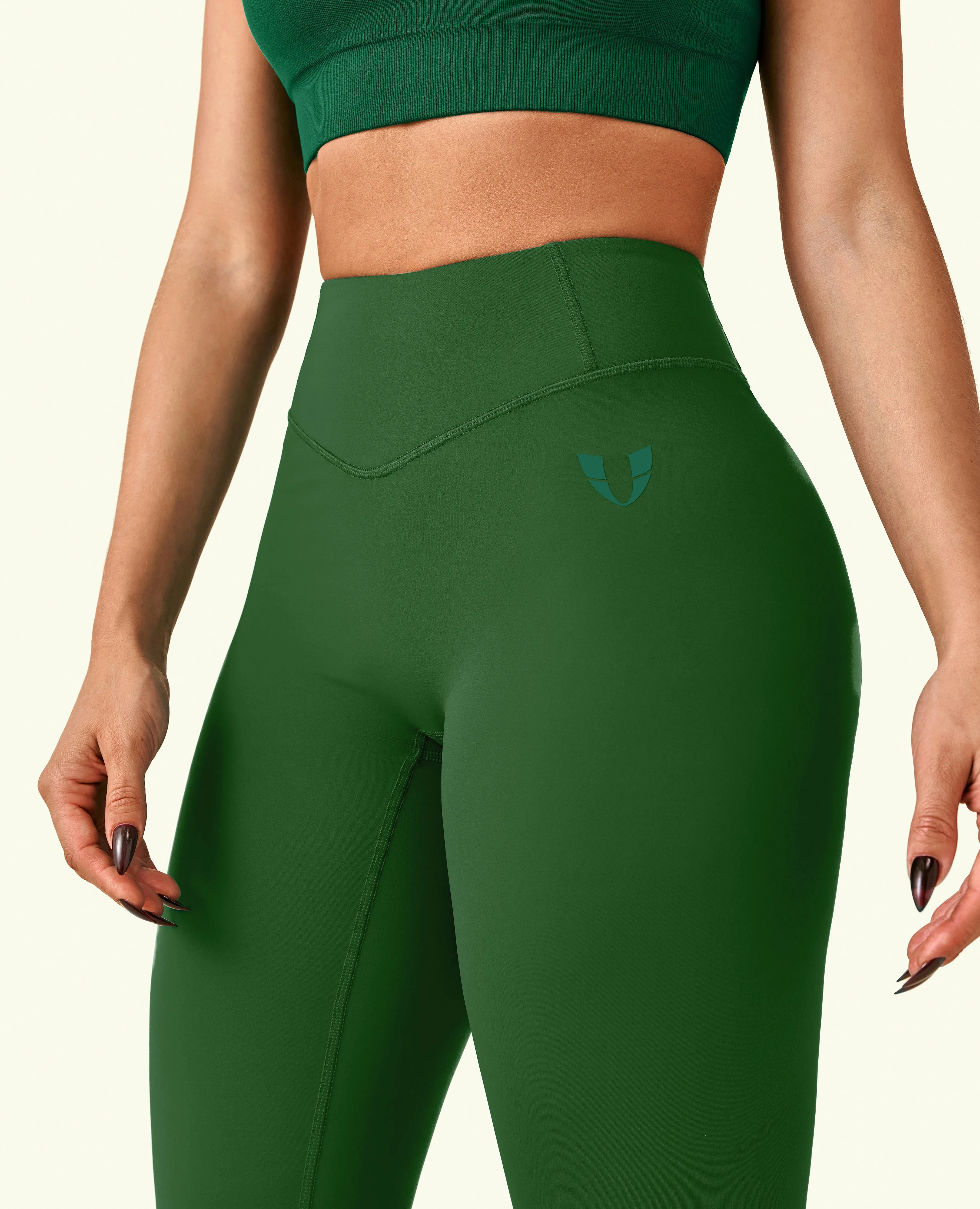 Active High Waist Leggings - Dark Green sold by Firm Abs product image thumbnail 5