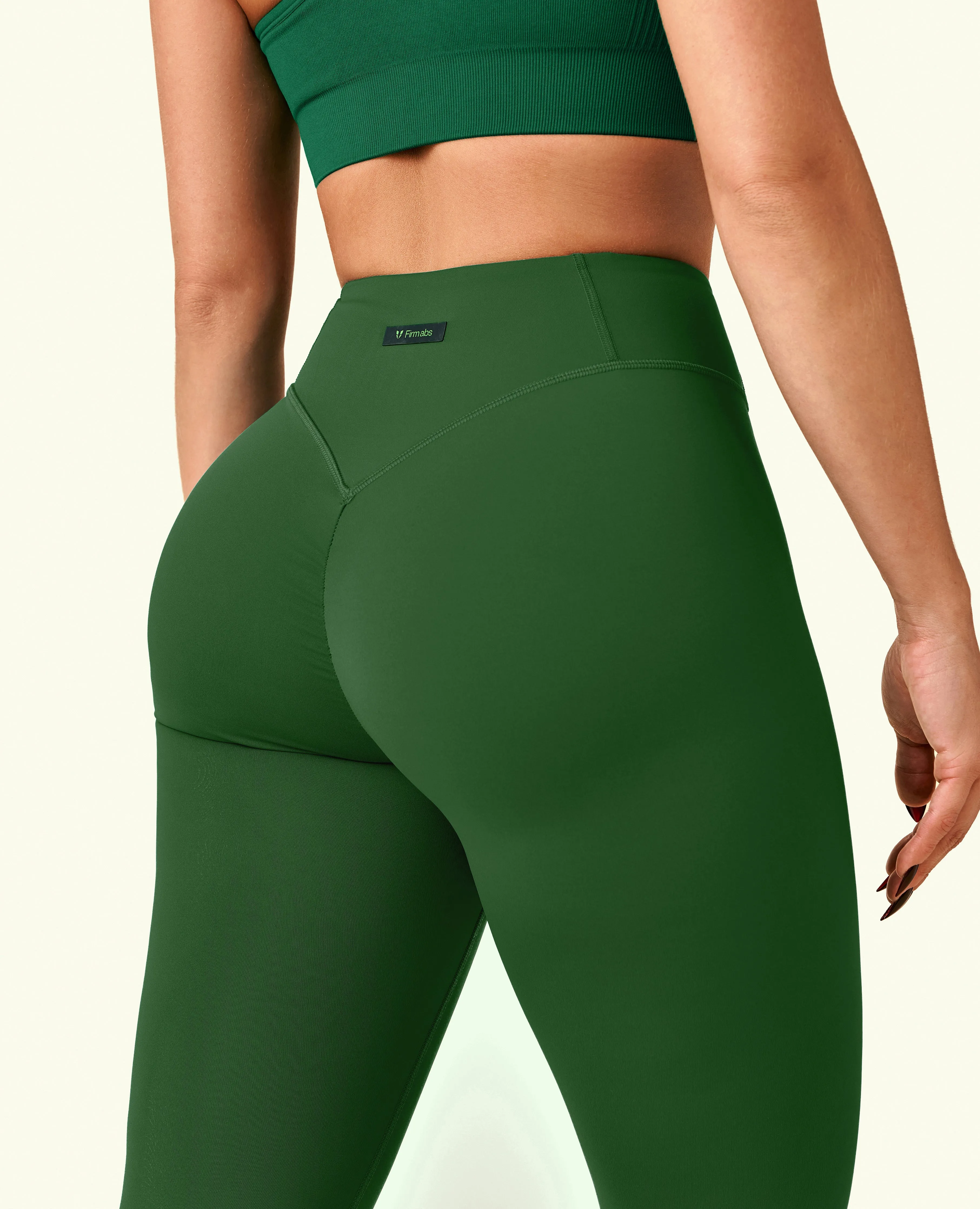 Active High Waist Leggings - Dark Green sold by Firm Abs product image thumbnail 4