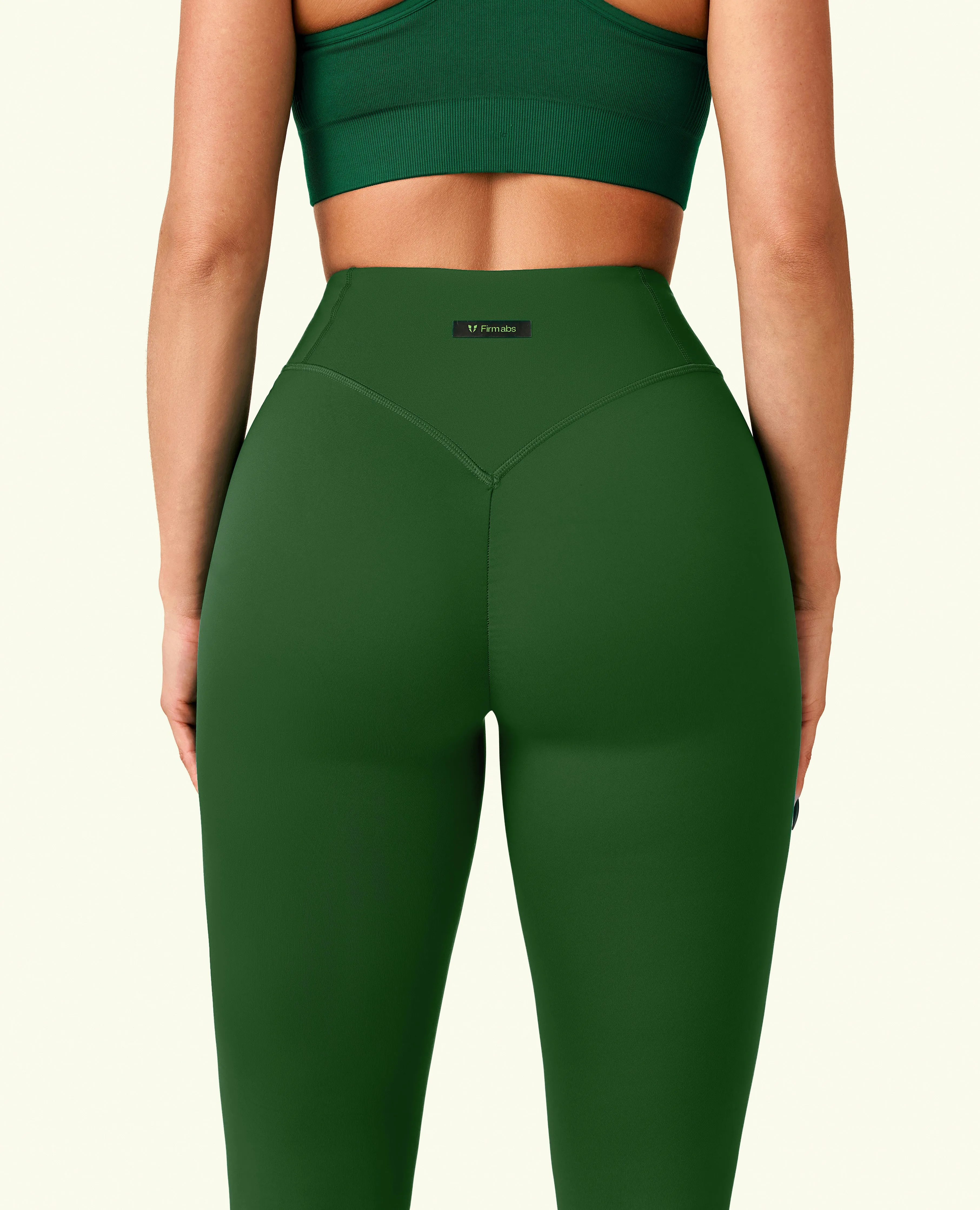 Active High Waist Leggings - Dark Green sold by Firm Abs product image thumbnail 3