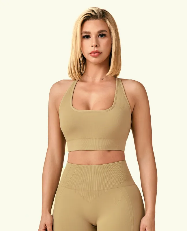 Everyday Powerful Seamless Bra - Earth Brown sold by Firm Abs