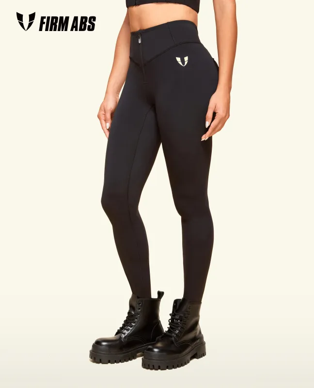 Firm abs Zip Front Pocket Powerful Sports pants - Black sold by Firm Abs