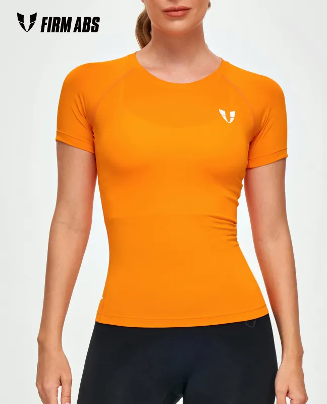 Firm abs Basic Athletic Yoga shirts - Orange sold by Firm Abs