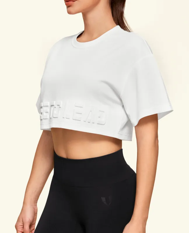 Super Cropped Comfy T-Shirt - White sold by Firm Abs