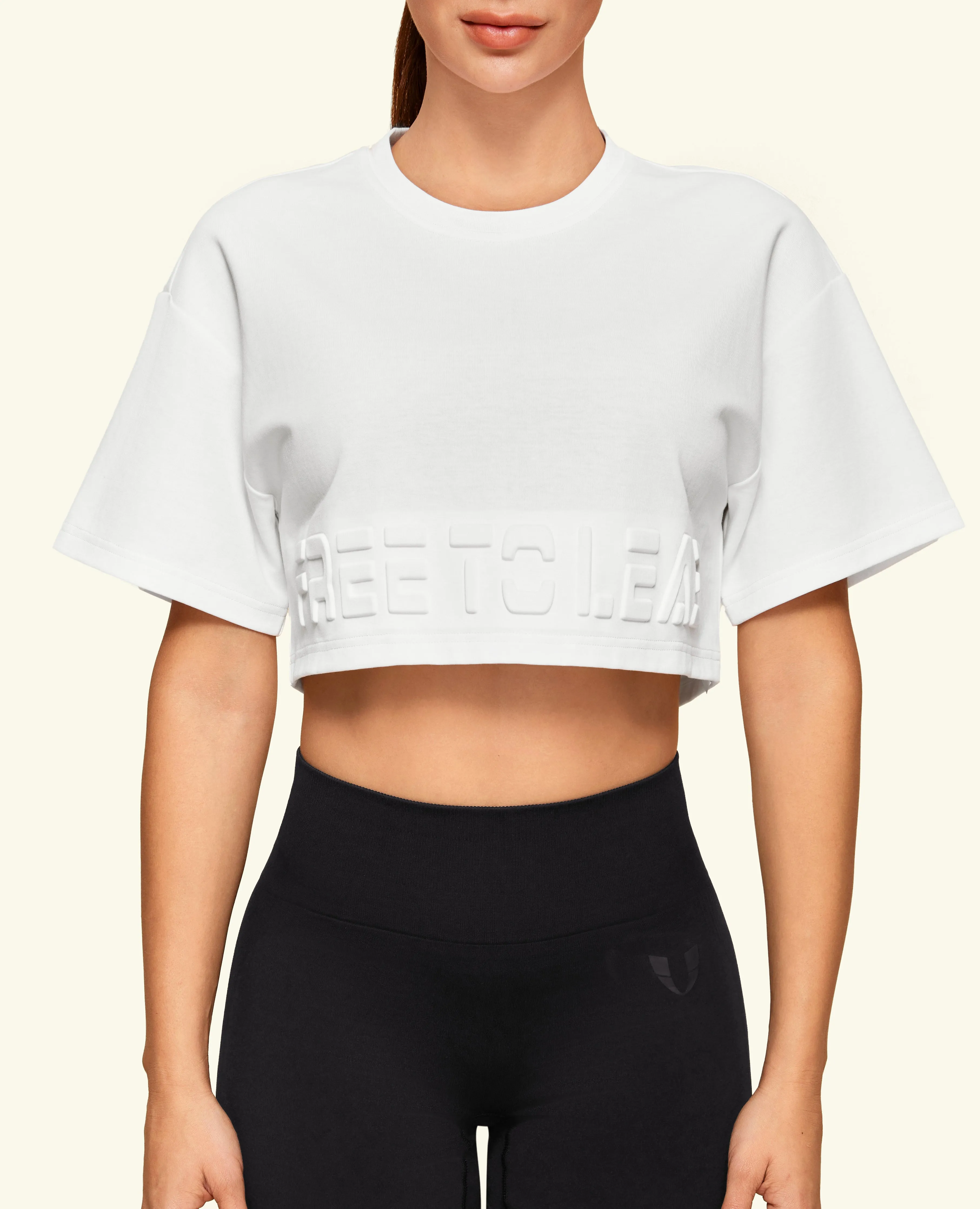 Super Cropped Comfy T-Shirt - White sold by Firm Abs product image thumbnail 4
