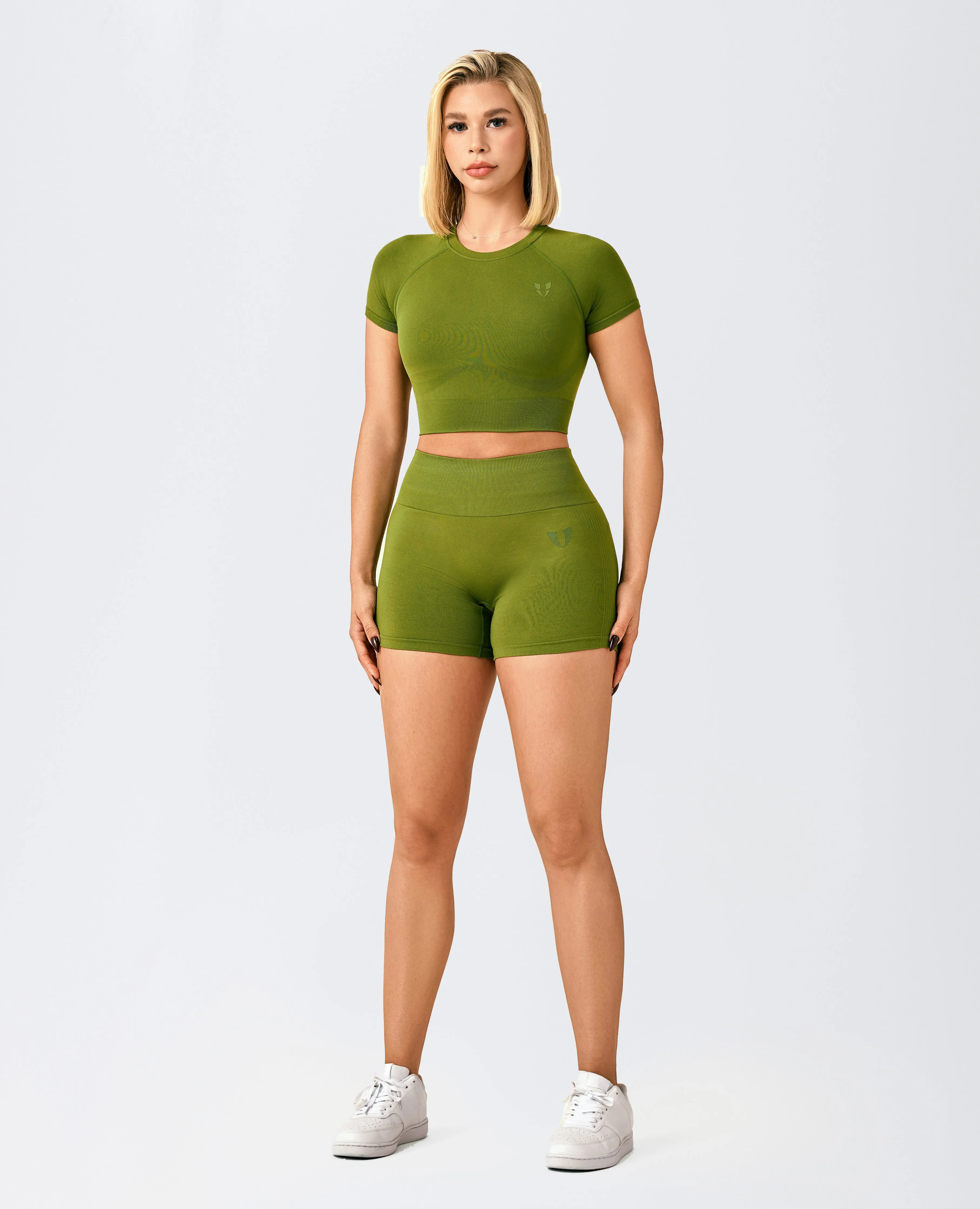 Tight Fit High Waist Shorts - Grass Green sold by Firm Abs product image thumbnail 5