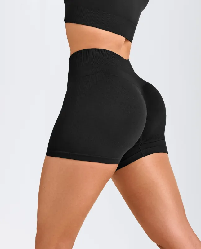 Tight Fit High Waist Shorts - Black sold by Firm Abs