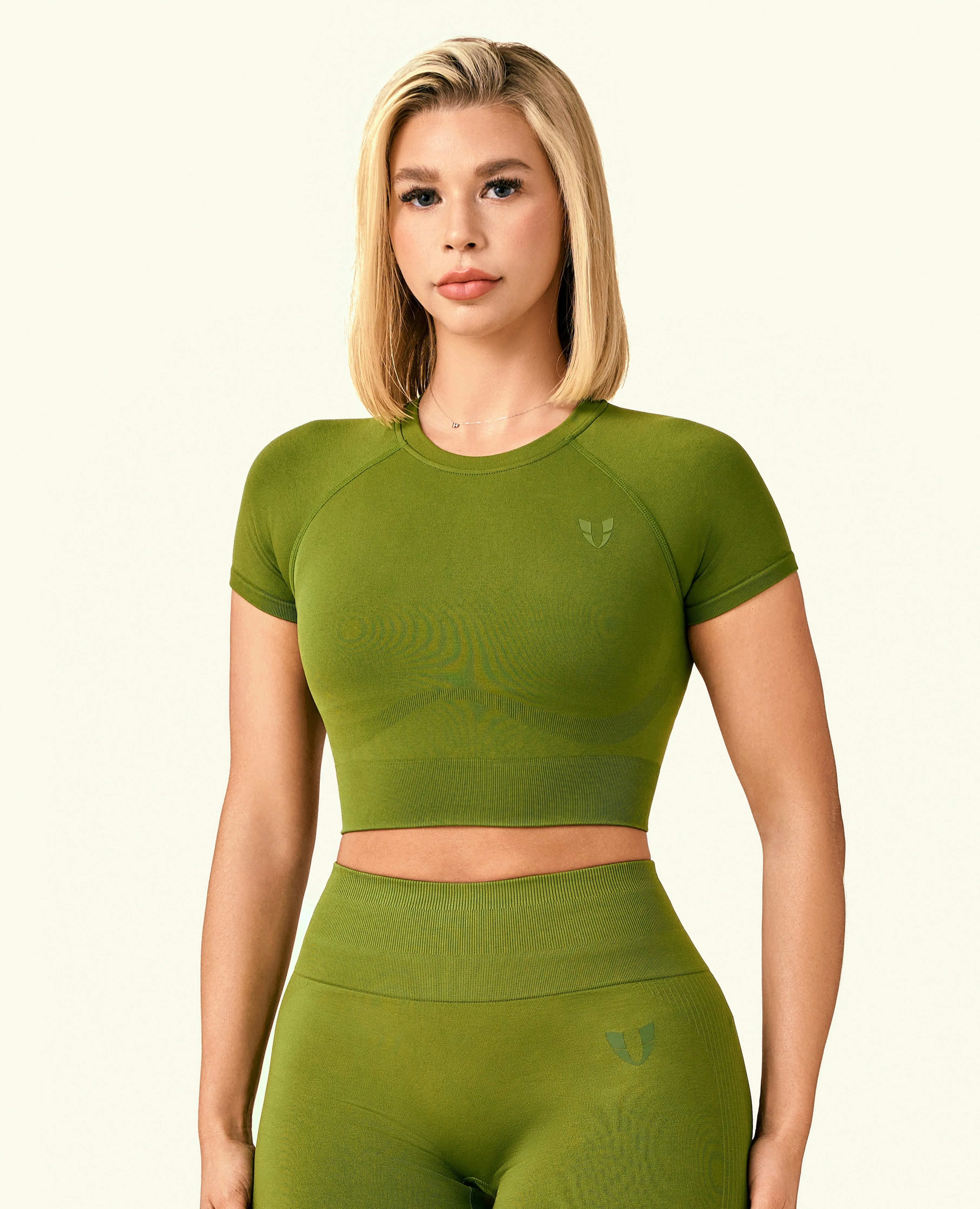 Vivid Crop T-Shirt - Grass Green sold by Firm Abs