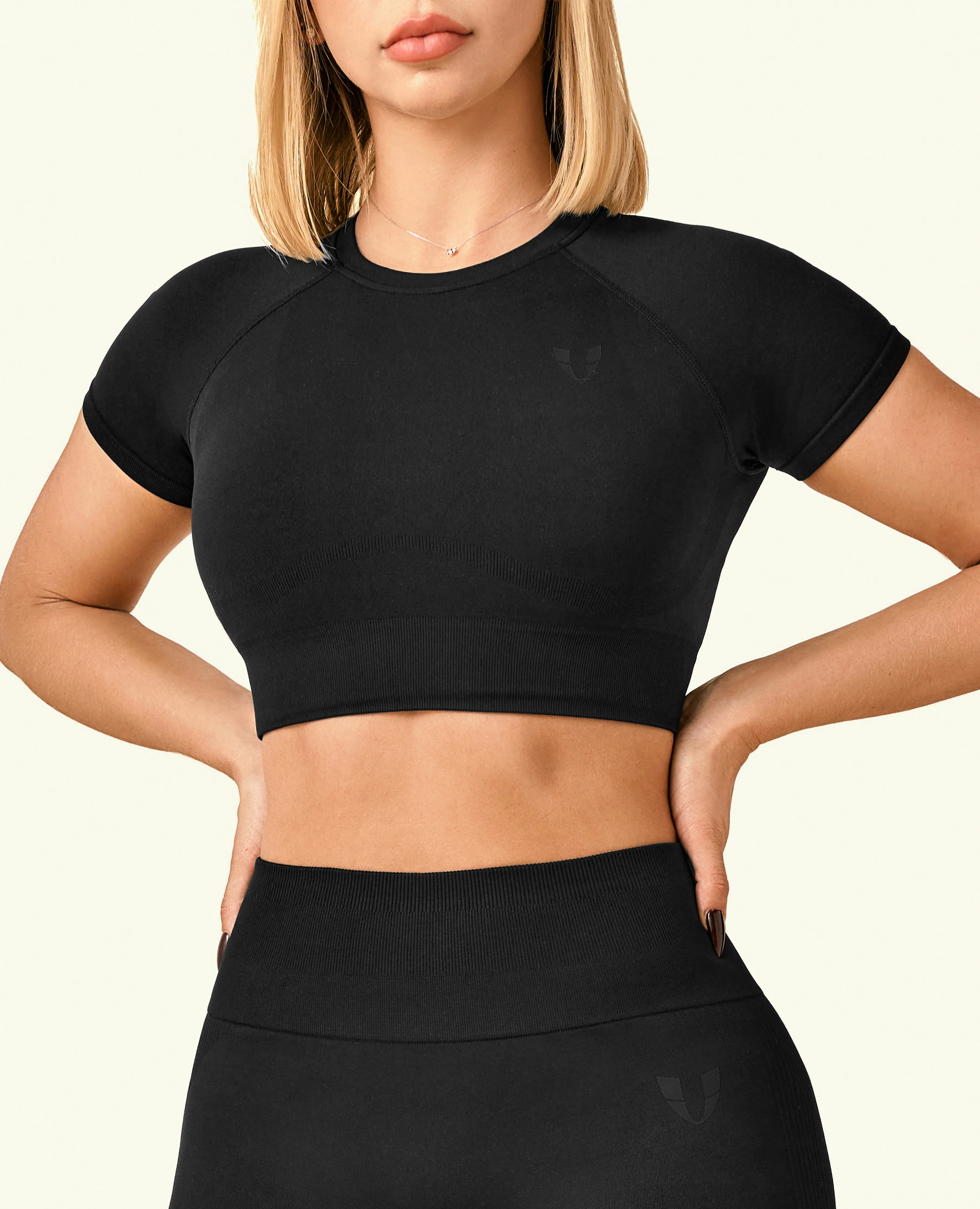 Vivid Crop T-Shirt - Black sold by Firm Abs product image thumbnail 4