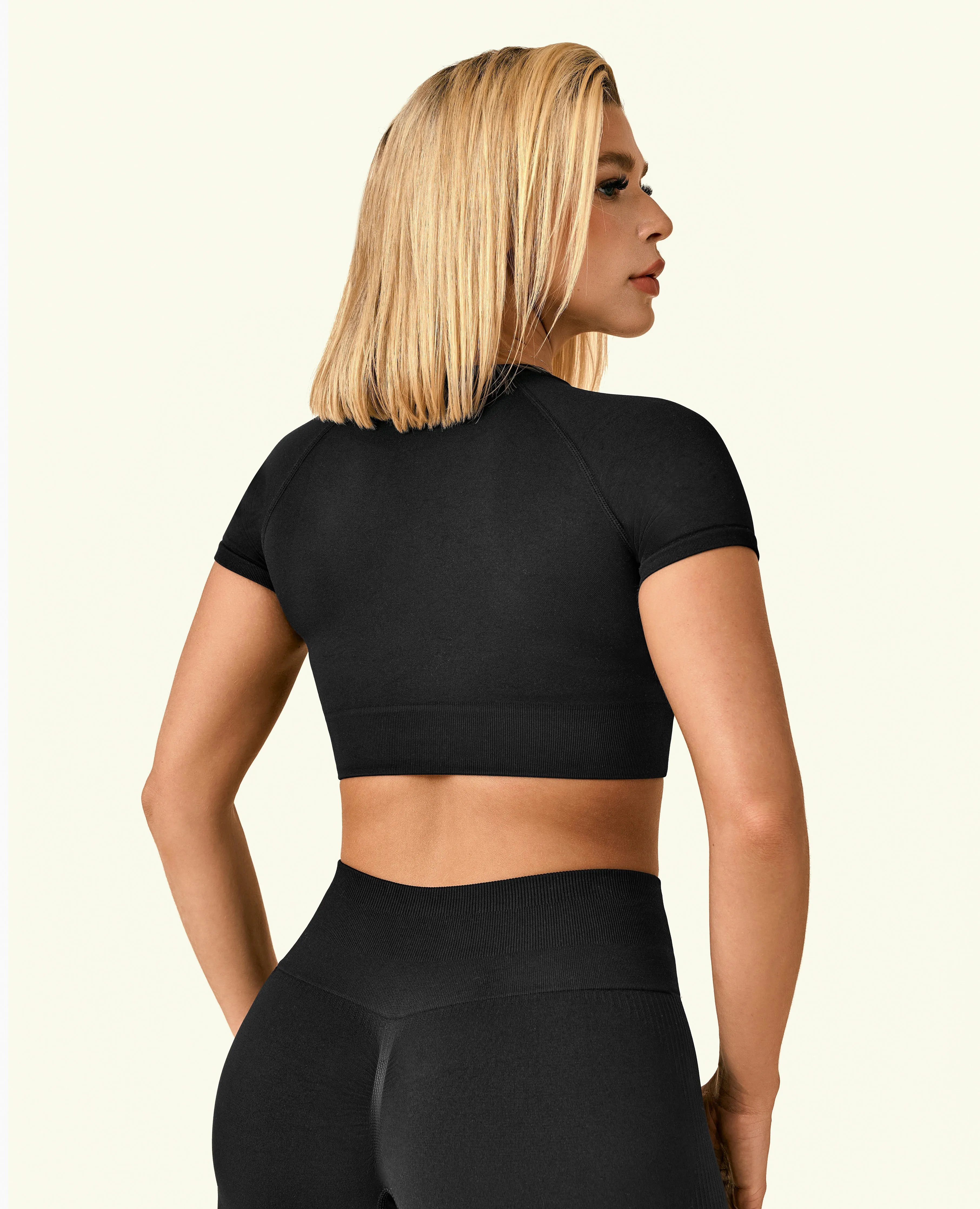 Vivid Crop T-Shirt - Black sold by Firm Abs product image thumbnail 3