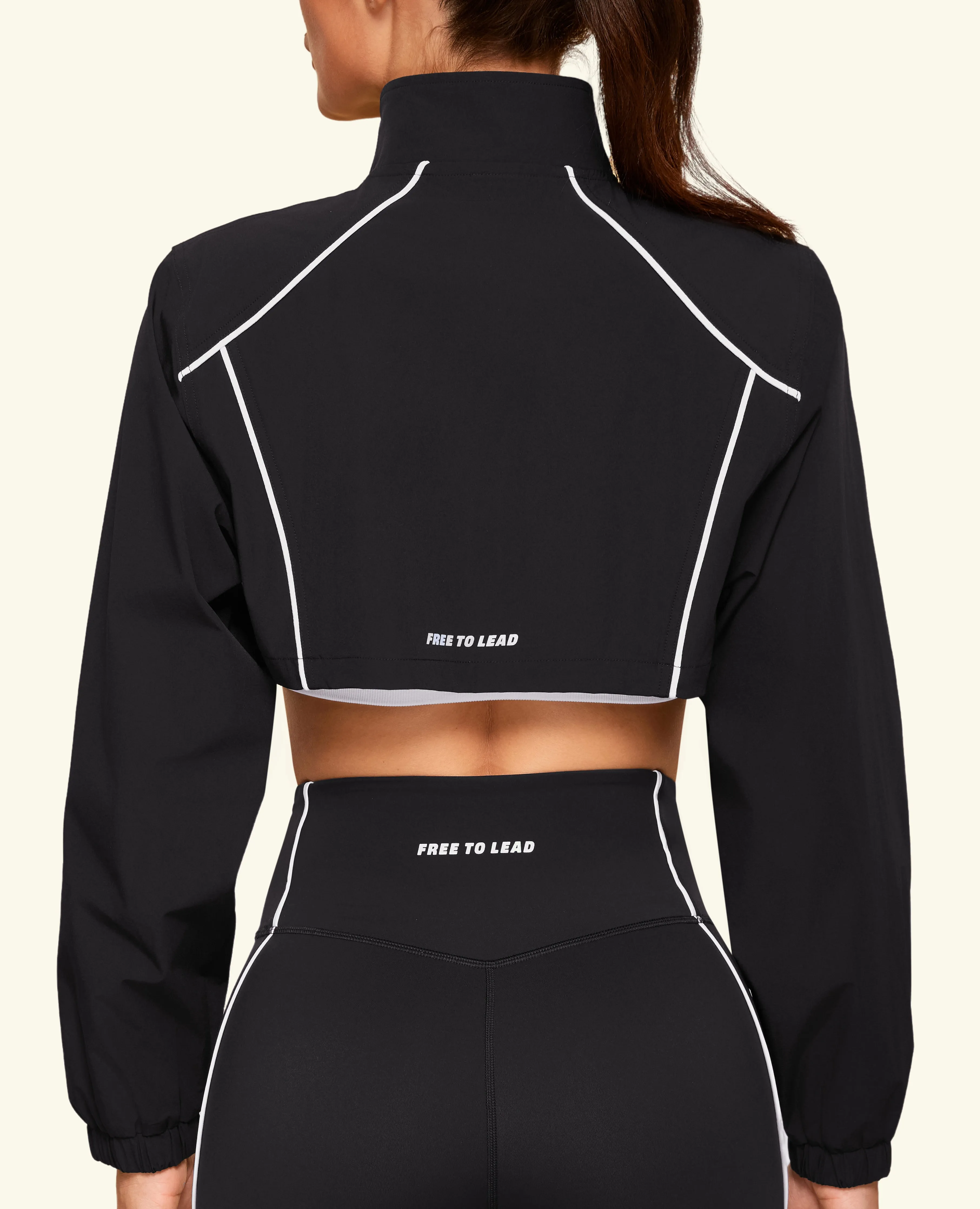 Move-on Stand Collar Cropped Jacket - Black sold by Firm Abs product image thumbnail 5