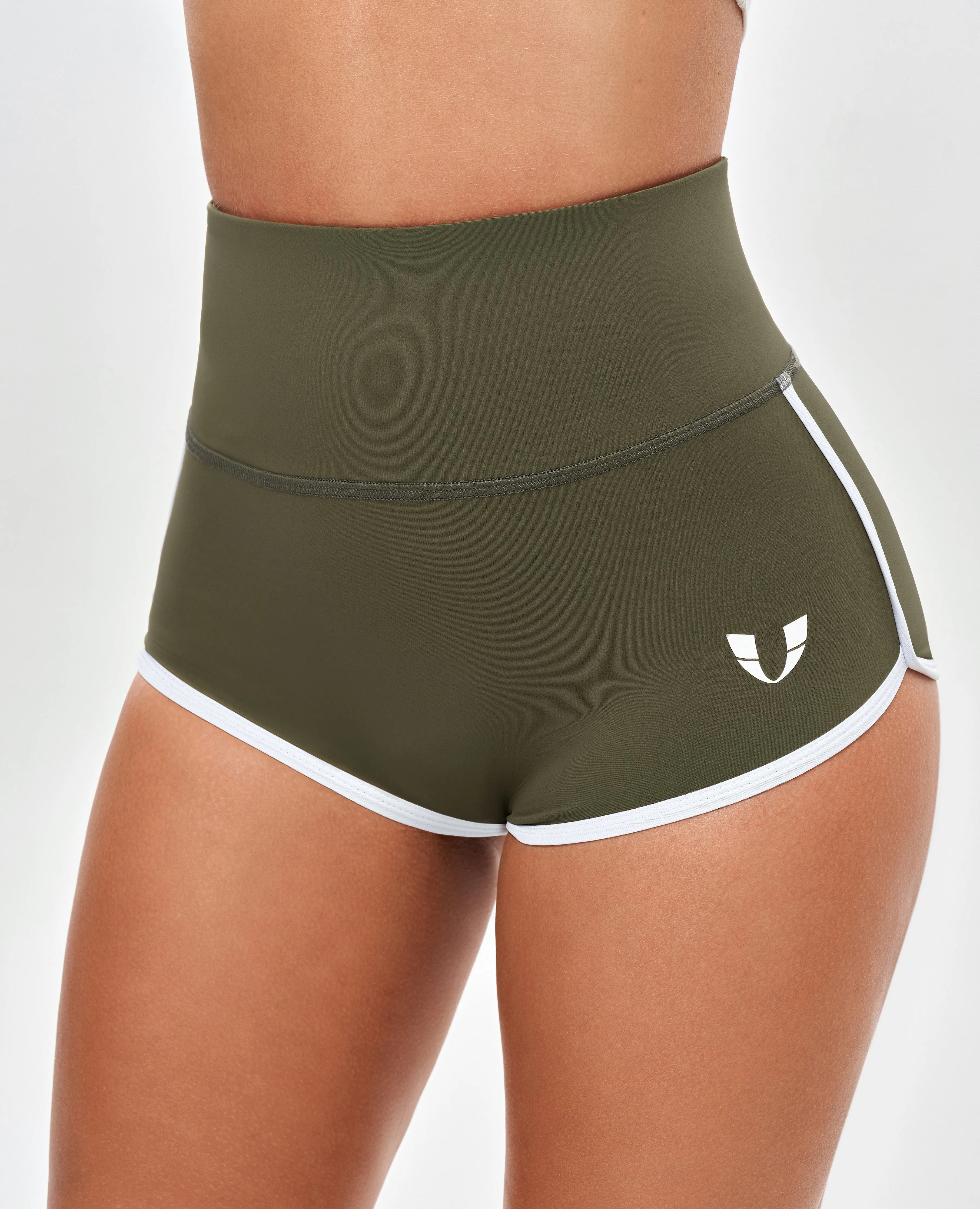 High Waist Short Shorts - Moss Green sold by Firm Abs product image thumbnail 2