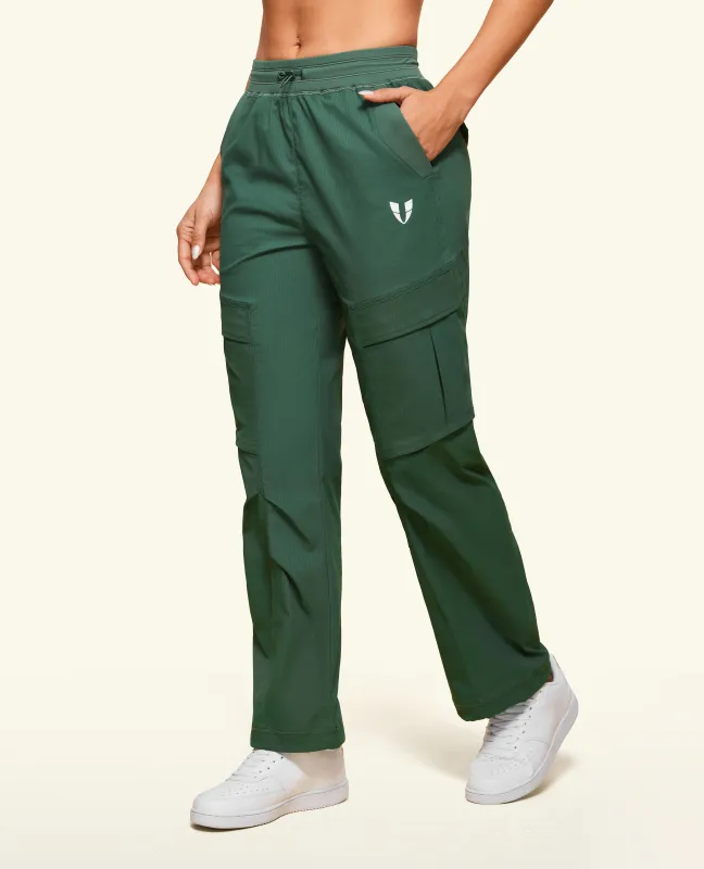 Drawstring Pocket Loose Fit Pants - Grey Copper Green made by Firm Abs