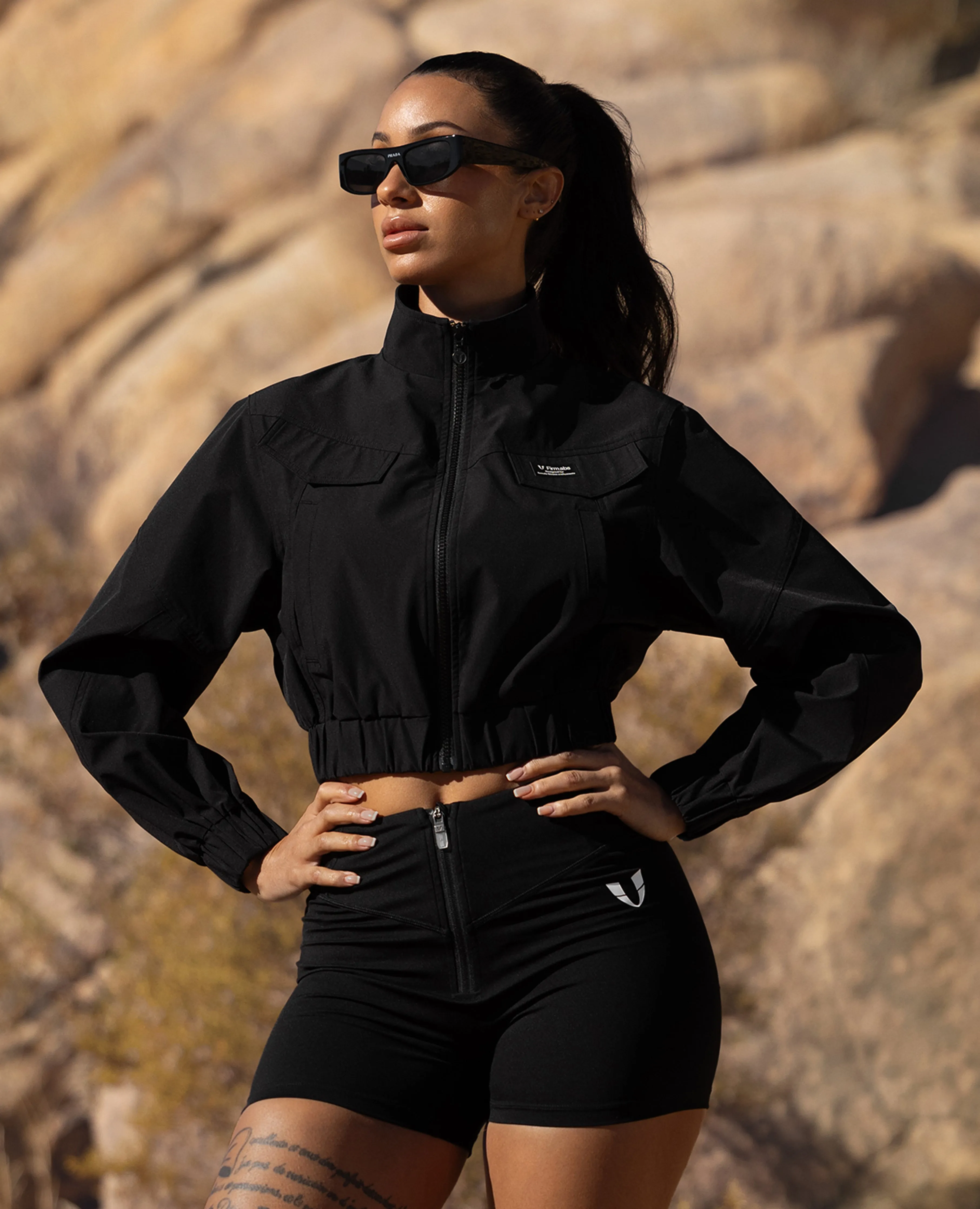 Cropped Ultimate Cargo Jacket - Black sold by Firm Abs product image thumbnail 2