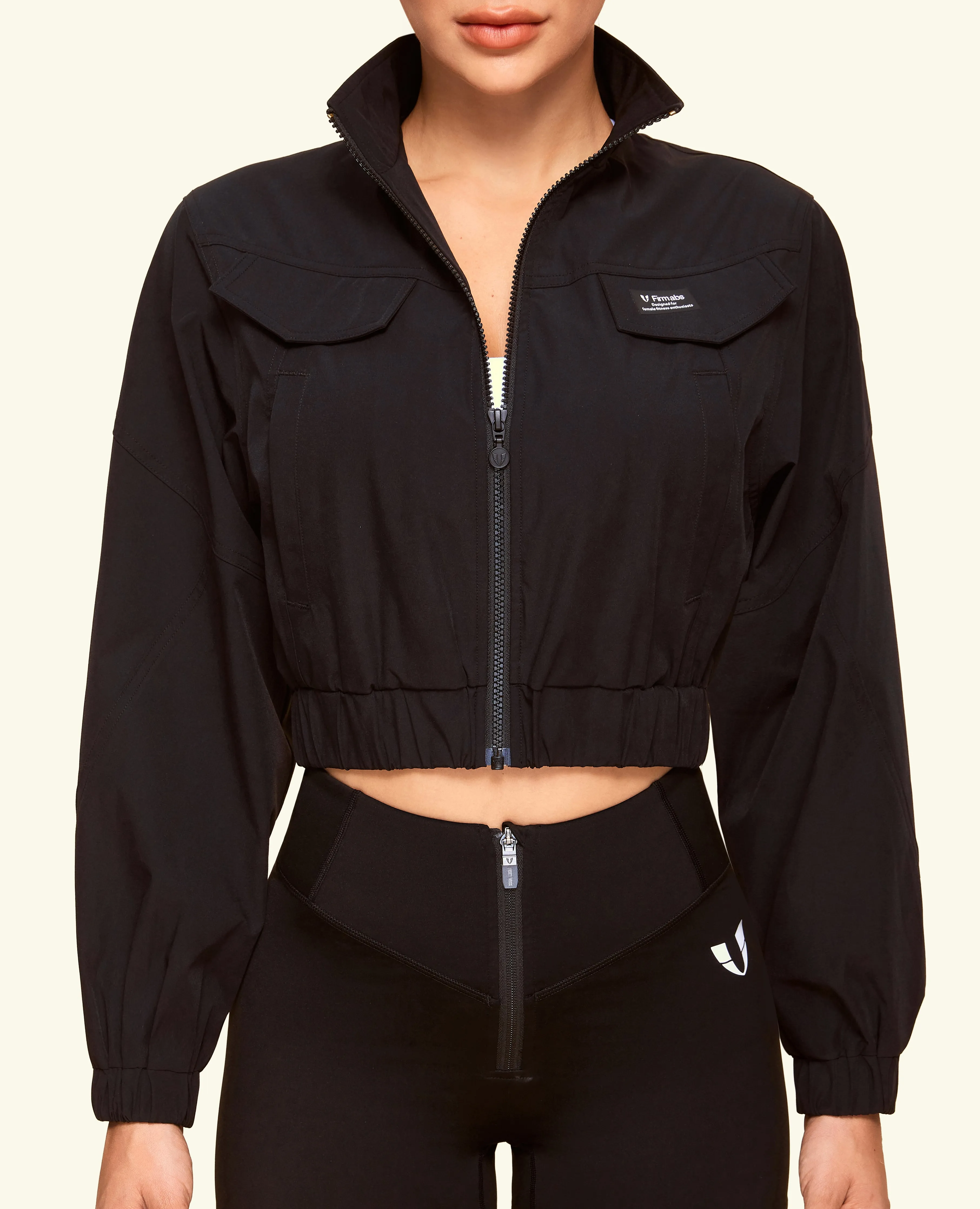 Cropped Ultimate Cargo Jacket - Black sold by Firm Abs product image thumbnail 3