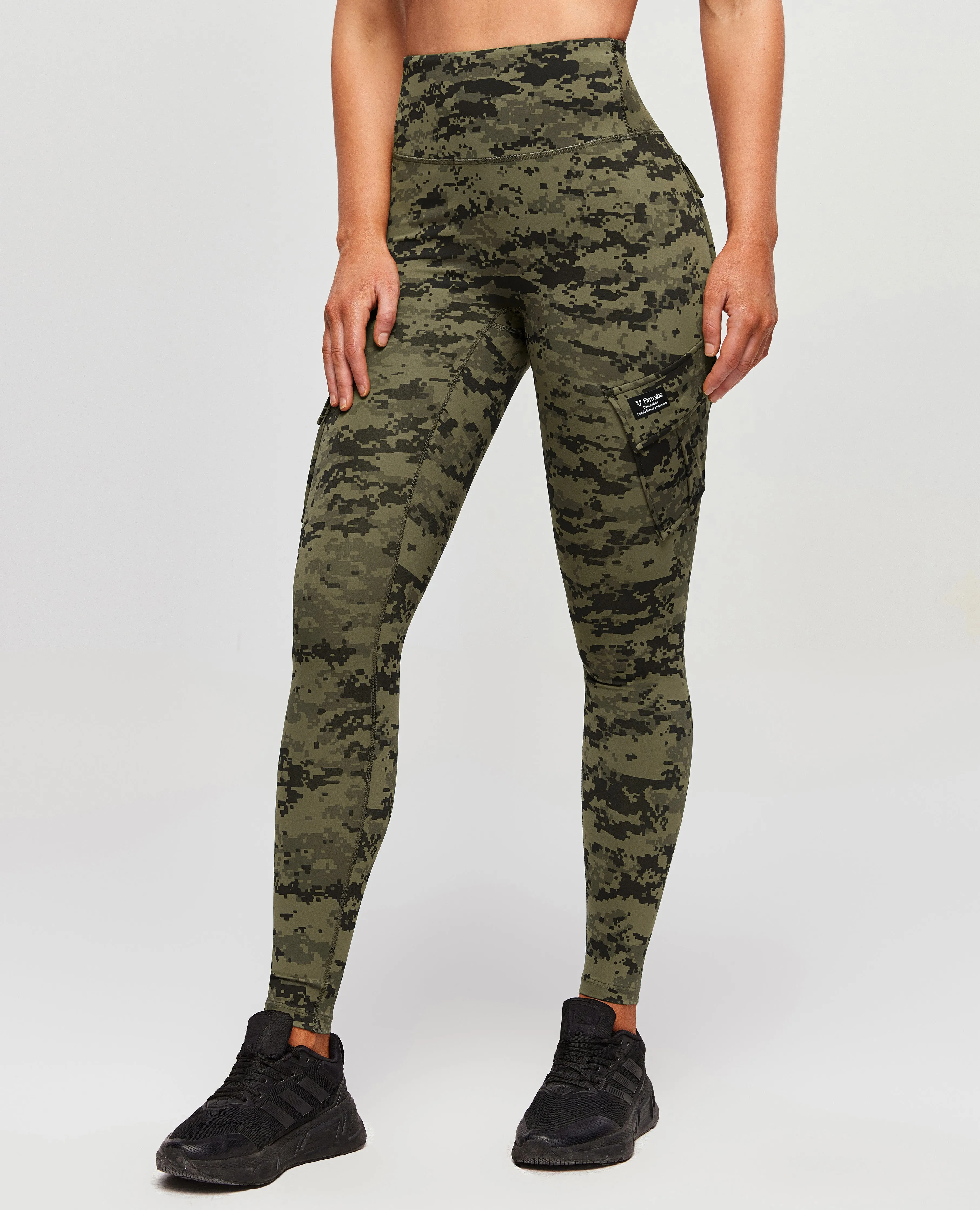 Solo Cargo Leggings - Army Green Camo sold by Firm Abs product image thumbnail 2