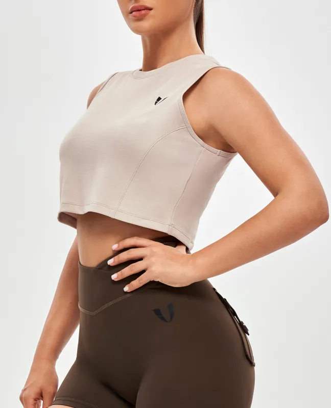 Athletic Crop Top - Beige sold by Firm Abs
