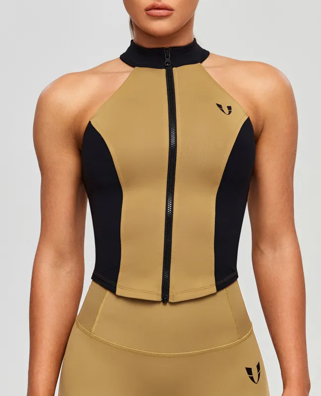 Contrast Color Gym Tank - Brown and Black sold by Firm Abs