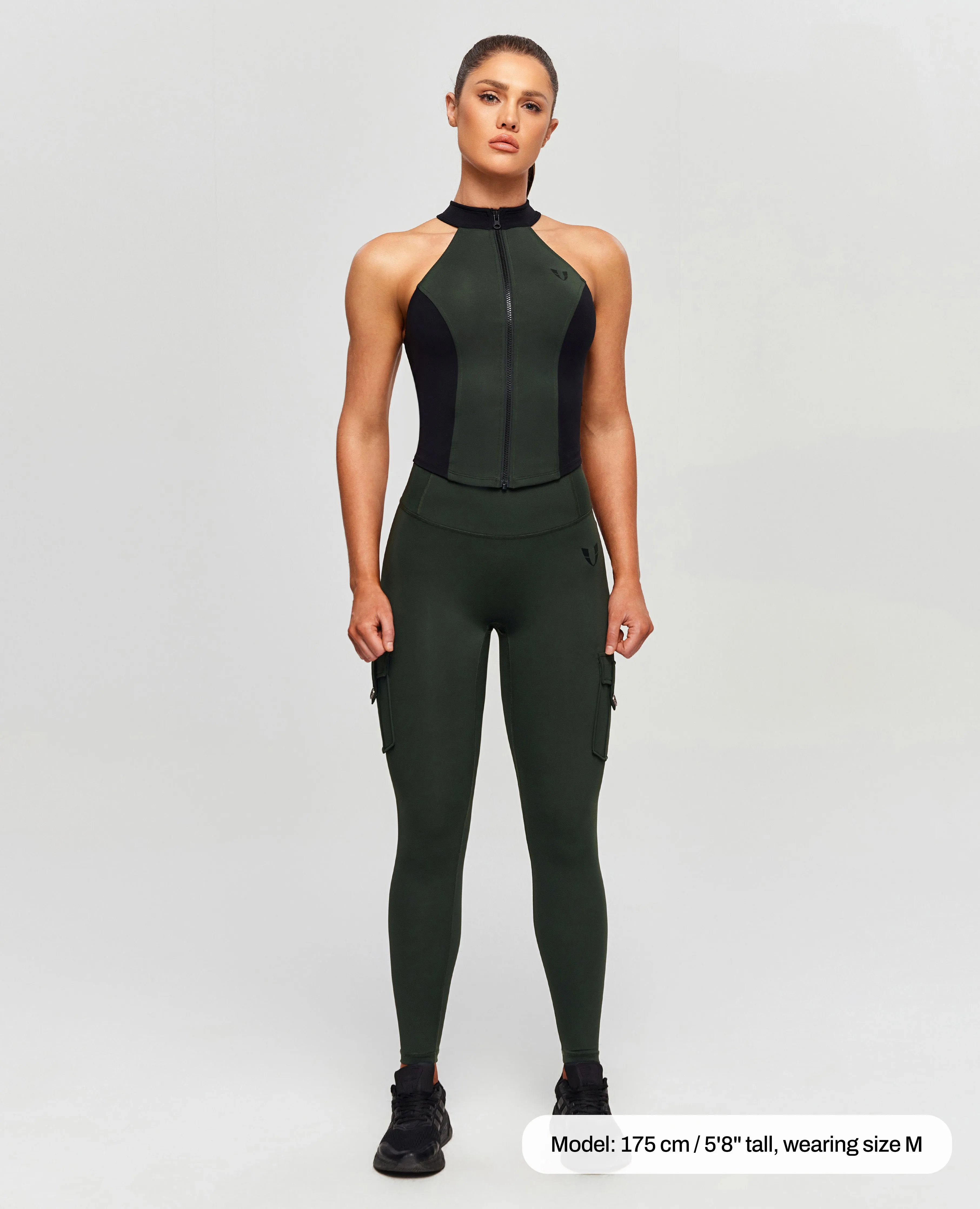Contrast Color Gym Tank - Deep Green and Black sold by Firm Abs product image thumbnail 5