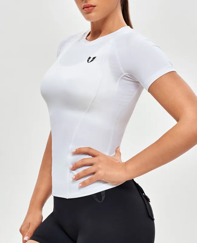 Round Neck Athletic T-shirt - White sold by Firm Abs