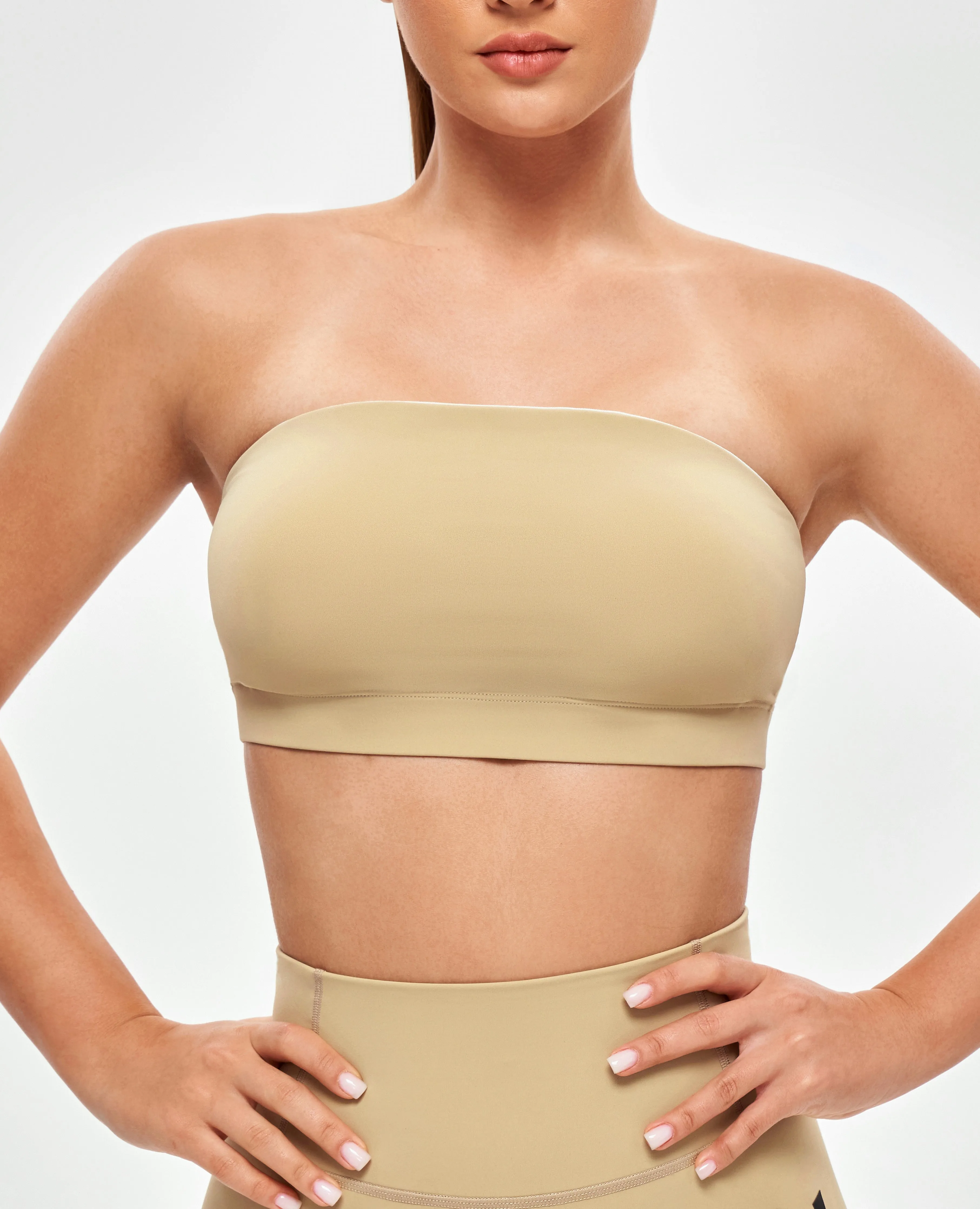 Strapless Sports Bra - Khaki Yellow sold by Firm Abs product image thumbnail 4