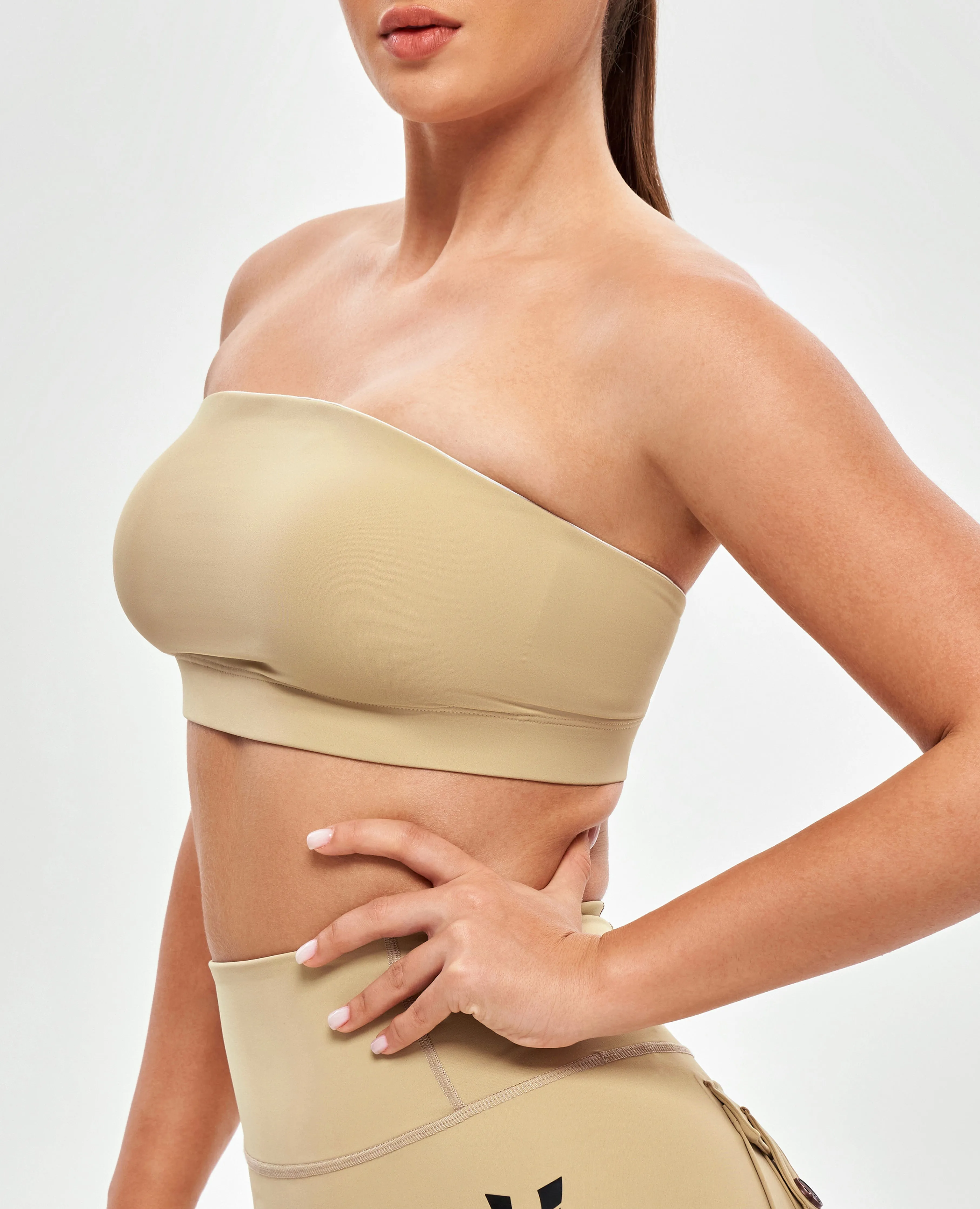Strapless Sports Bra - Khaki Yellow sold by Firm Abs product image thumbnail 3
