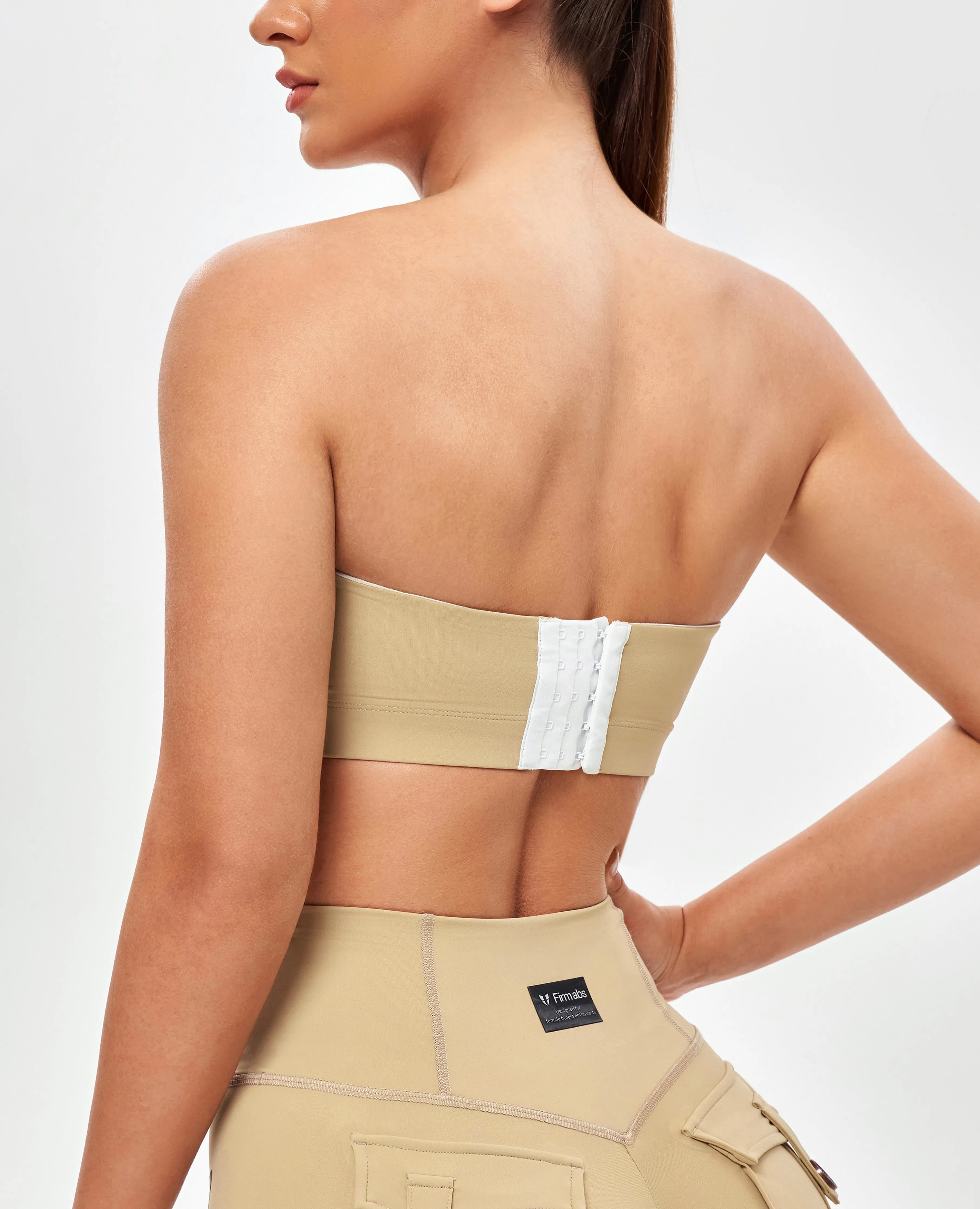 Strapless Sports Bra - Khaki Yellow sold by Firm Abs product image thumbnail 2